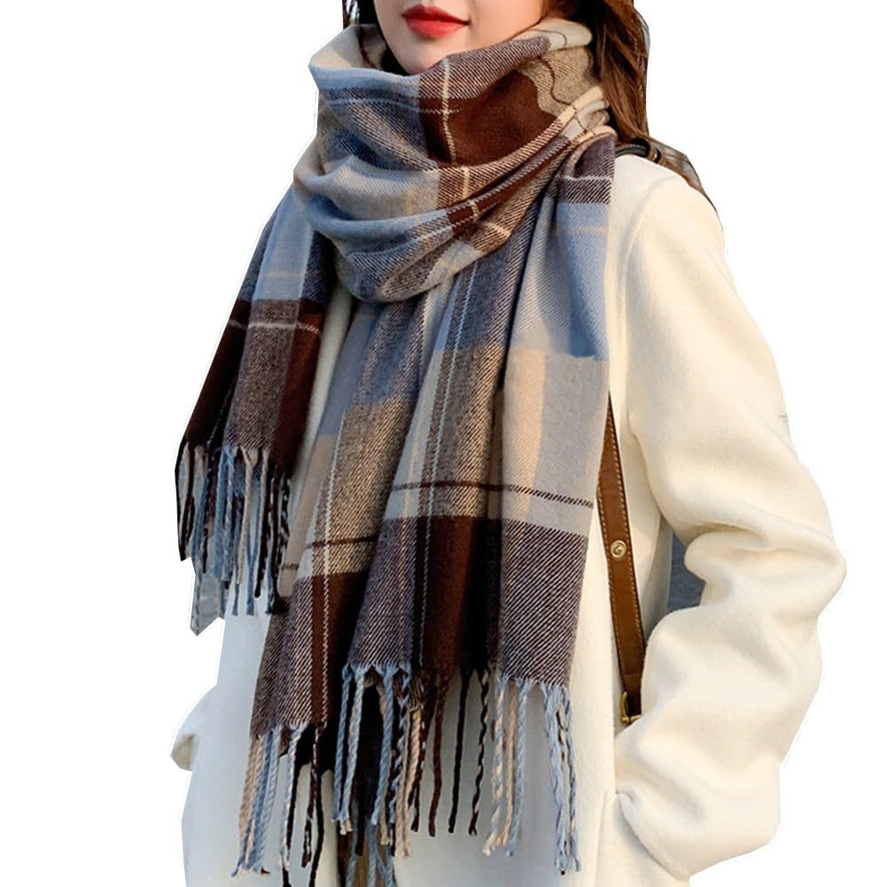 Coonoor Modeschal Damen Kariert Oversized Schal Lange Winterschal Weich Wra günstig online kaufen