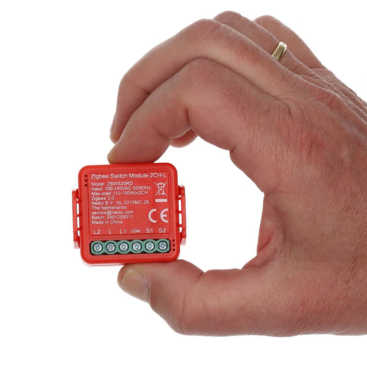 Nedis ZBWS20RD Smarter Lichtschalter, Zigbee, App-Steuerung, Energie sparen, flexibel automatisieren