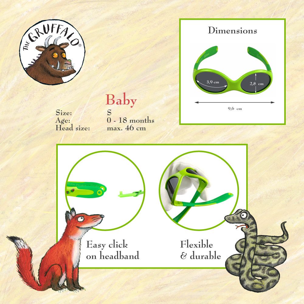 ActiveSol Sonnenbrille Grüffelo Premium Sonnenbrille für Babys Der Grüffelo