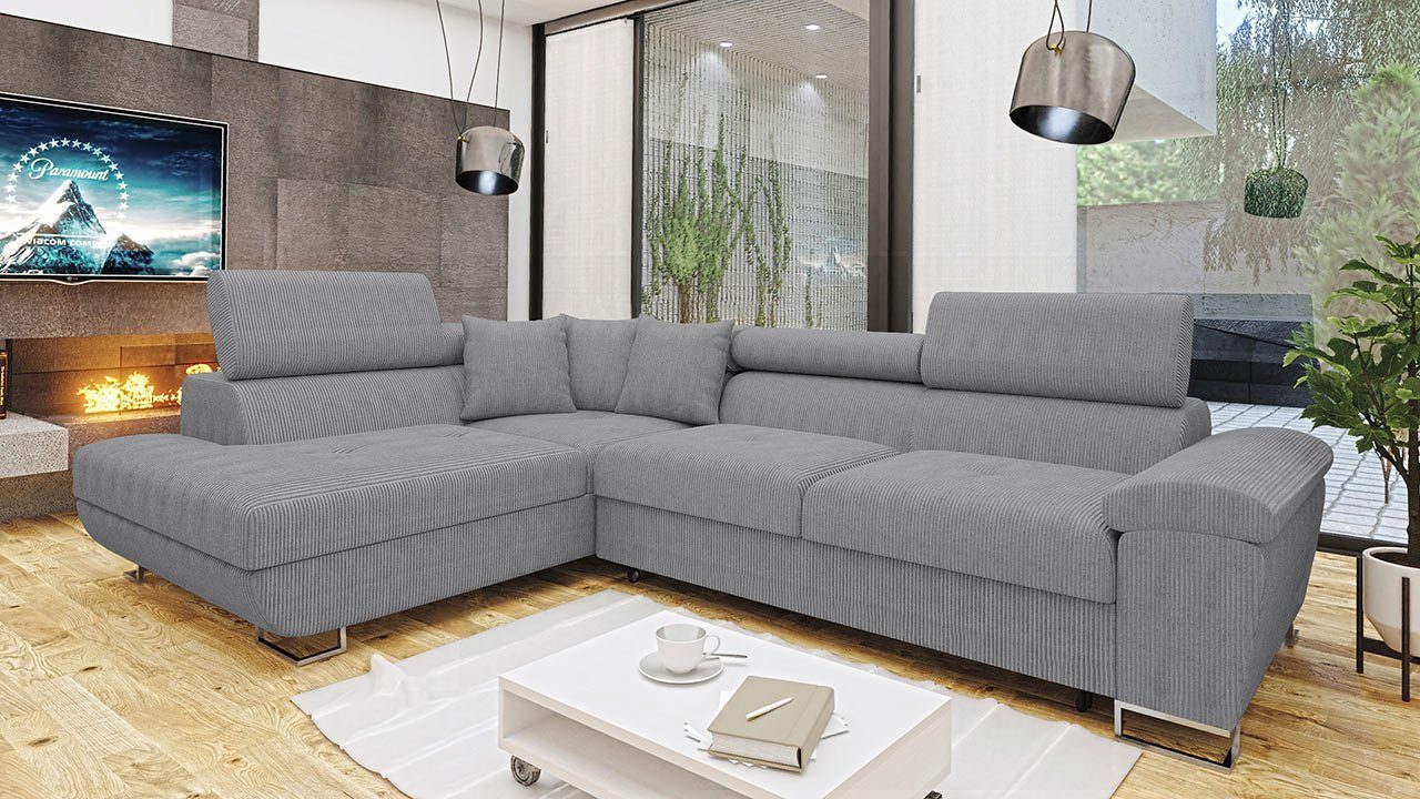 MIRJAN24 Ecksofa Cotere Cord, mit Bettkasten günstig online kaufen