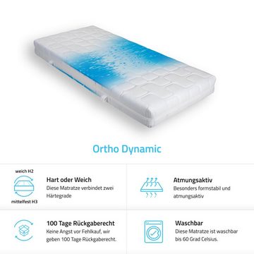 Komfortschaummatratze Matratze ORTHO DYNAMIC, HOME DELUXE, 19 cm hoch, formstabil & atmungsaktiv