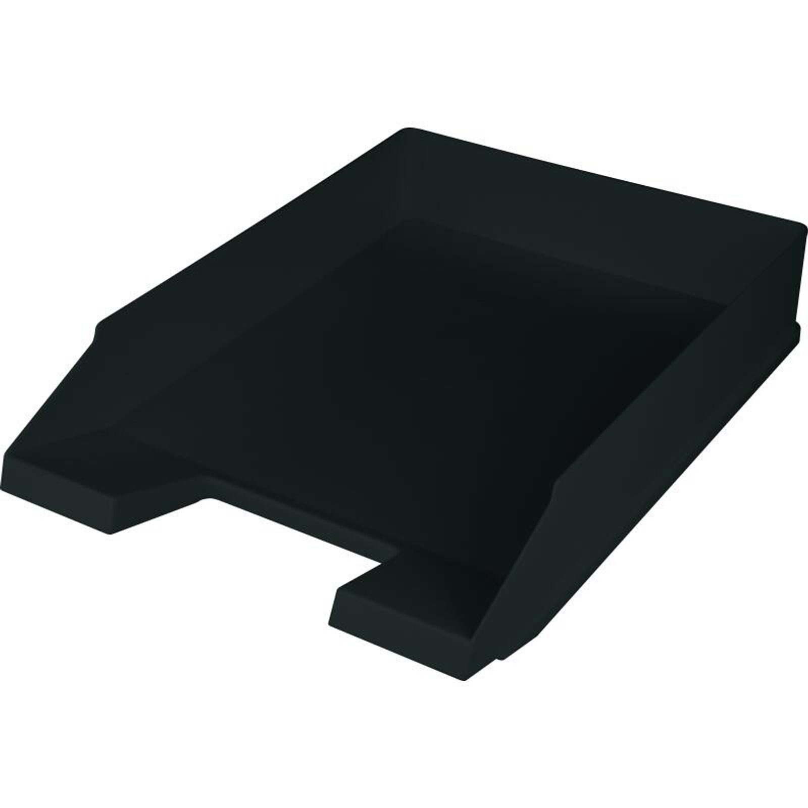 HELIT Karteibox 5x Helit Briefablage A4 bis C4 Schwarz Greifkerbe Dokumente Büro Tisch