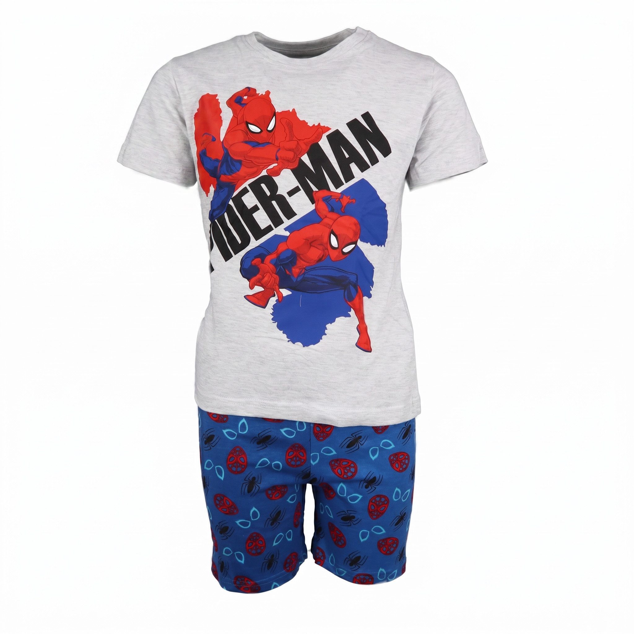 Schlafanzug Spiderman Kinder Jungen kurzarm Pyjama