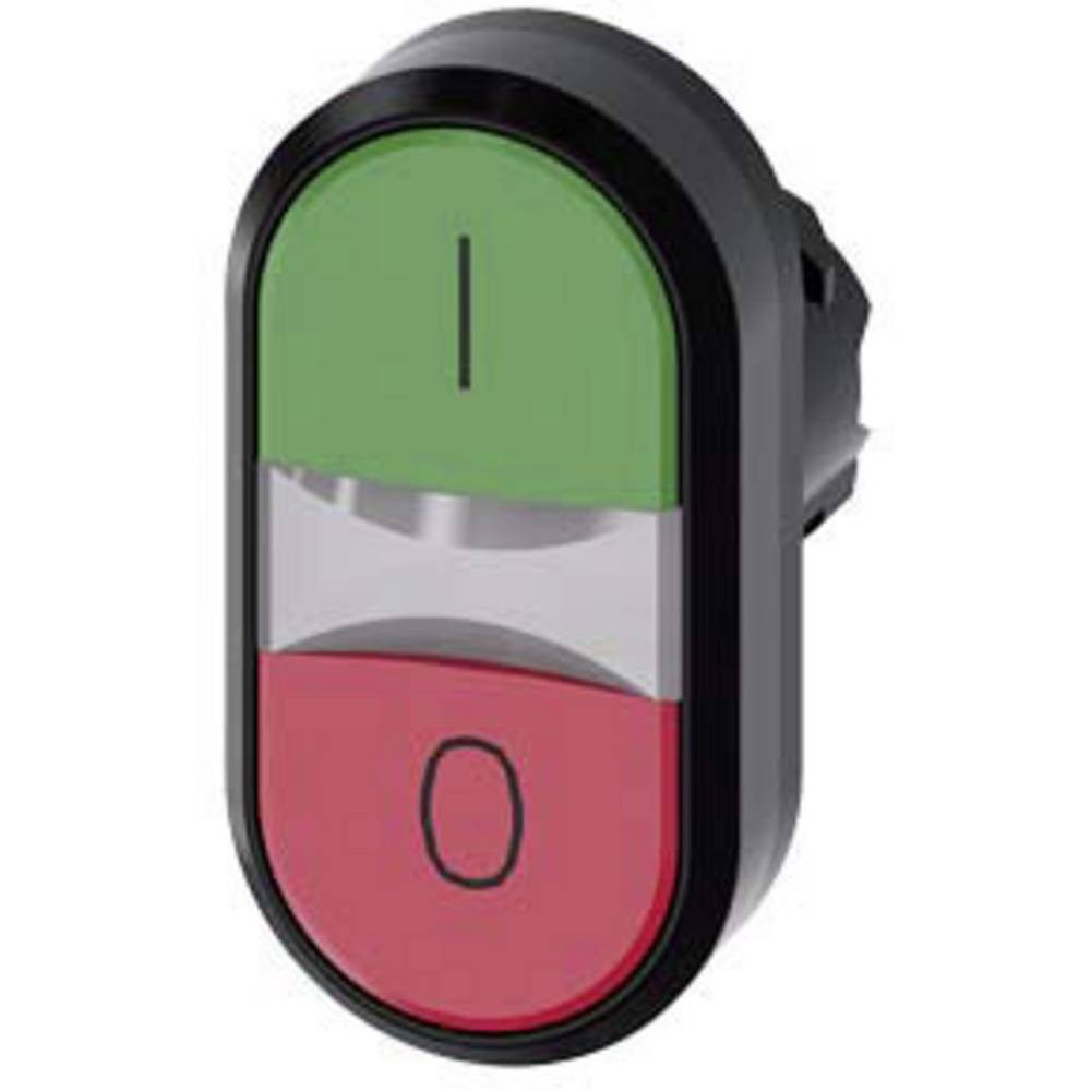 SIEMENS Schalter Doppeldrucktaster, 22mm, rund, Kunststoff, I, O 3SU10003AB420AK0