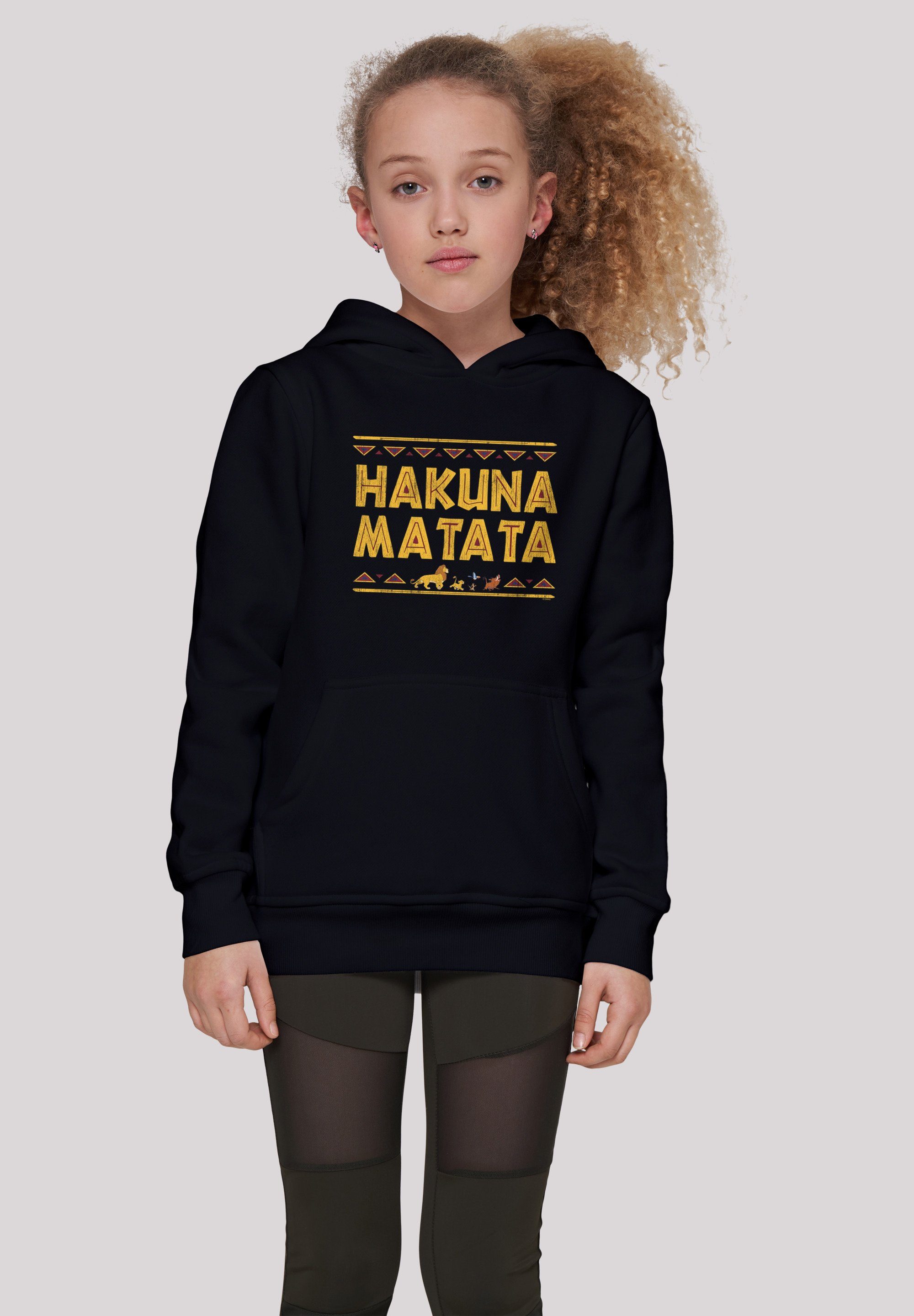 Hakuna Matata schwarz der Kinder,Premium Sweatshirt Unisex Merch,Jungen,Mädchen,Bedruckt Disney König Löwen F4NT4STIC