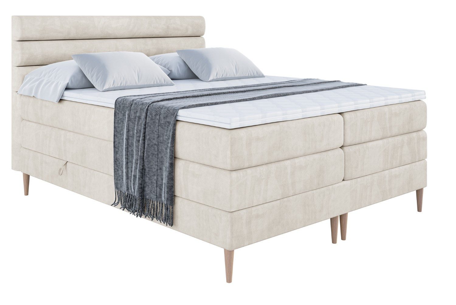 ALTDECOR Boxspringbett CELESTIA-F KING (Multipocket-Matratze H4, günstig online kaufen
