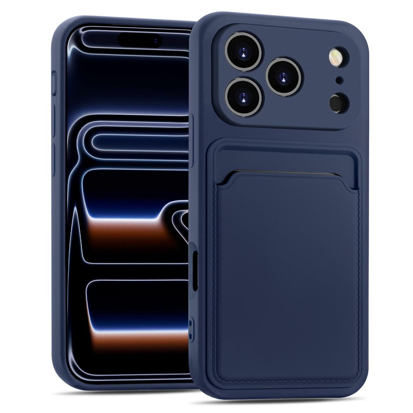 CoolGadget Handyhülle Card Case Handy Tasche für Apple iPhone 17 Pro Max 6,9 Zoll, Silikon Schutzhülle mit Kartenfach für iPhone 17 Pro Max Hülle