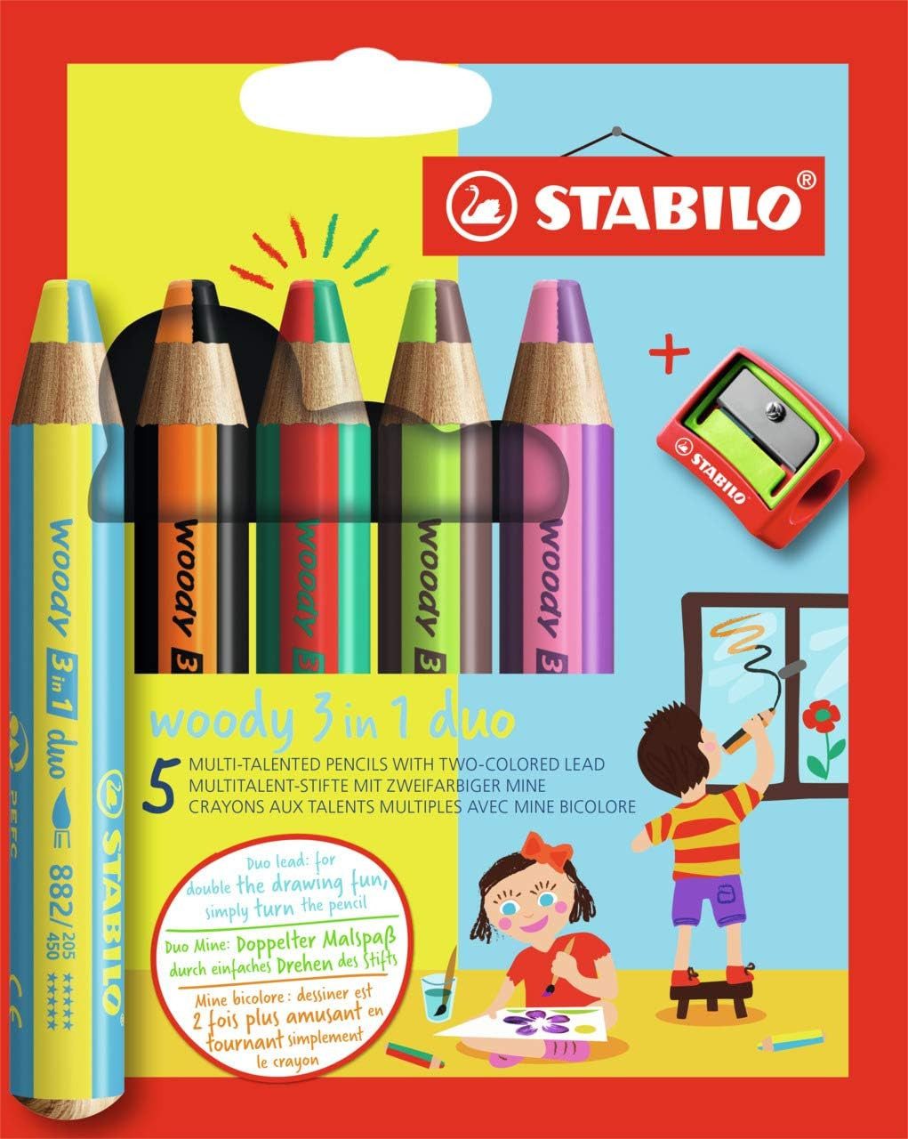 Buntstift Woody 3 in 1 Duo