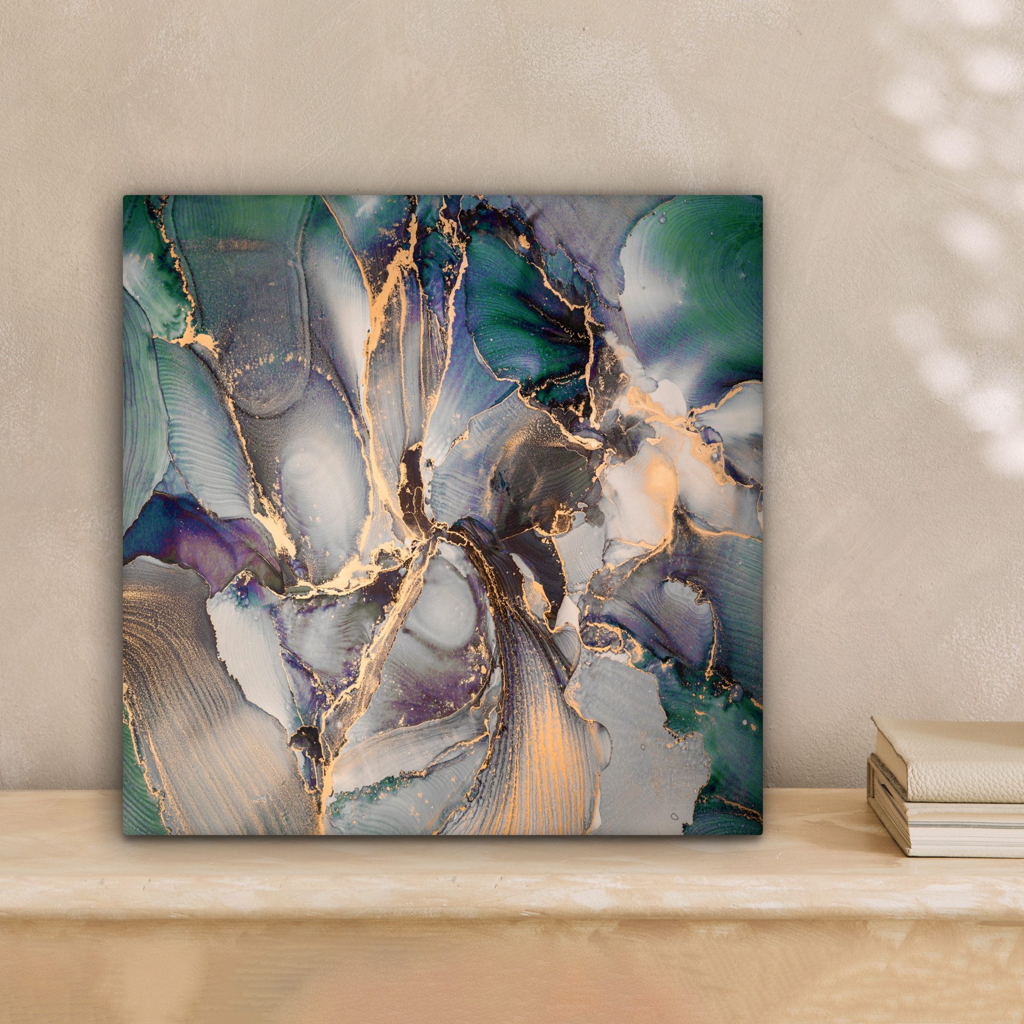 OneMillionCanvasses® Leinwandbild Gold - Blau - günstig online kaufen