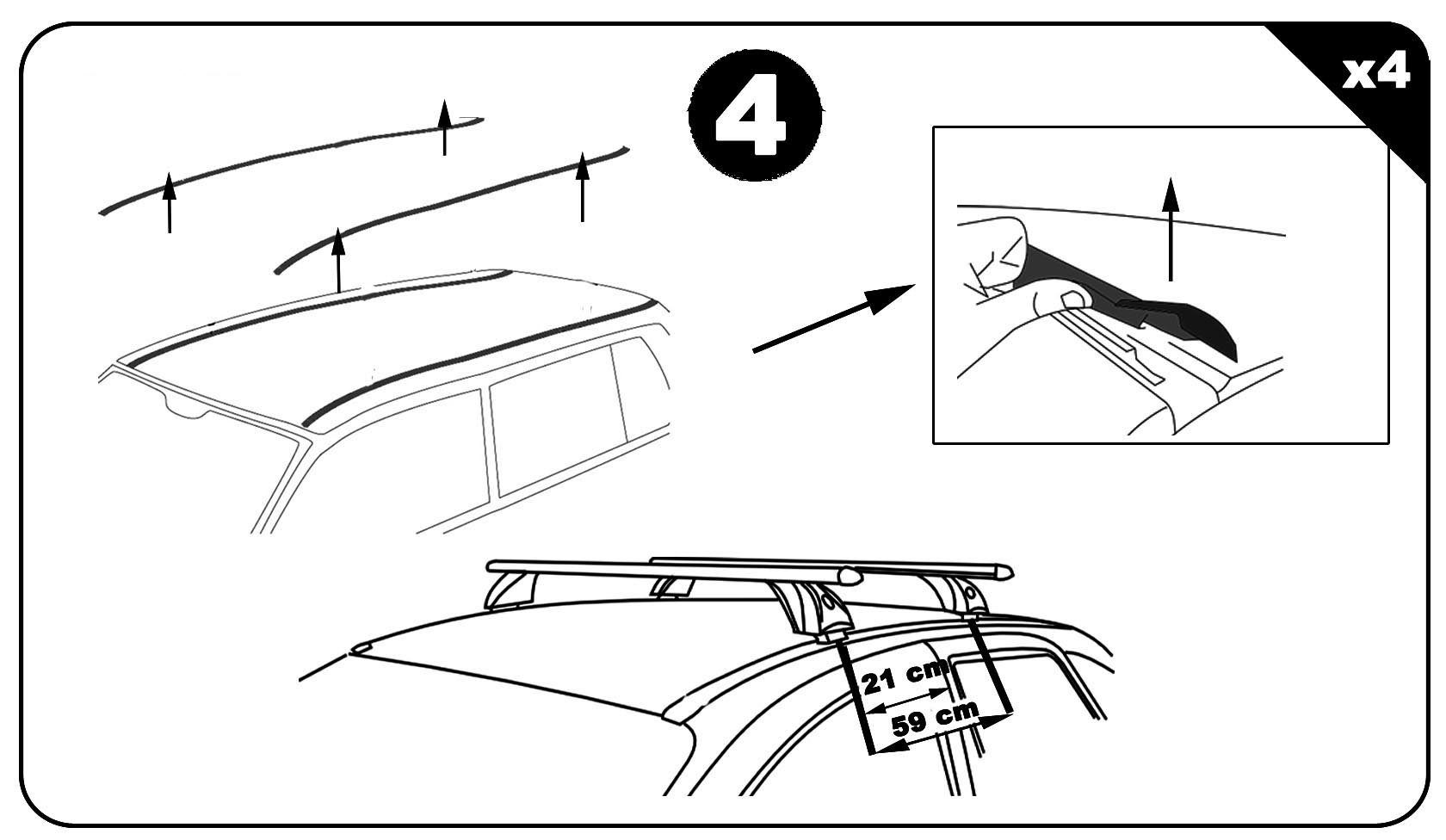 mit Dachträger (5Türer) Scenic I (5Türer) Aurilis Dachbox, Original Stahl für Renault abschließbar VDP 1996-2003), 1996-2003 + 400Ltr Dachbox schwarz (Passend I Renault Scenic kompatibel VDPJUXT400