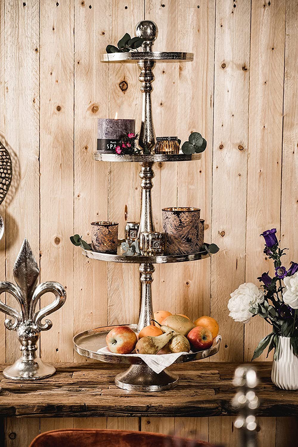 MichaelNoll Dekoetagere Etagere XXL 4-Stöckig Deko - Servierplatte Metall A günstig online kaufen