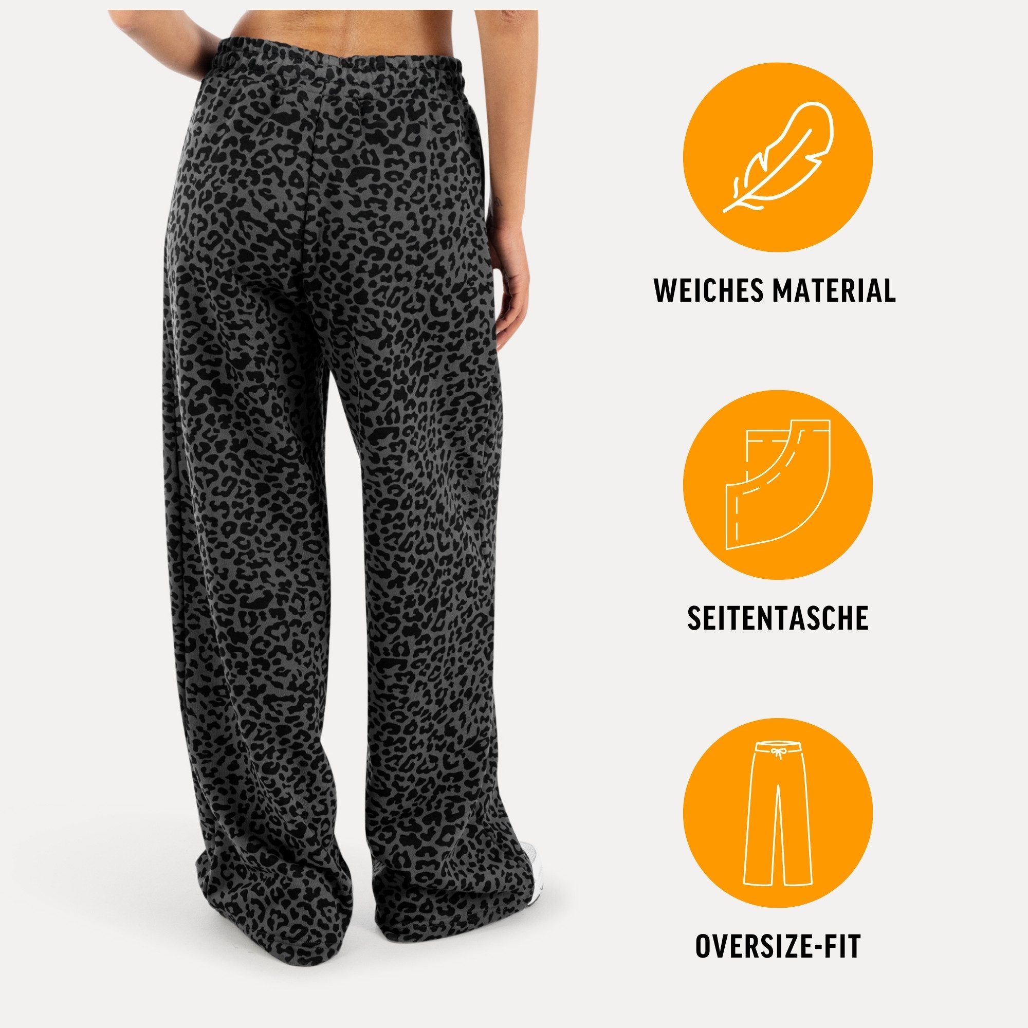 Smilodox Jogginghose Damen Siara, Bequeme Freizeithose mit Seitentaschen, Gym & Homewear Trainingshose mit verstellbarem Beinabschluss