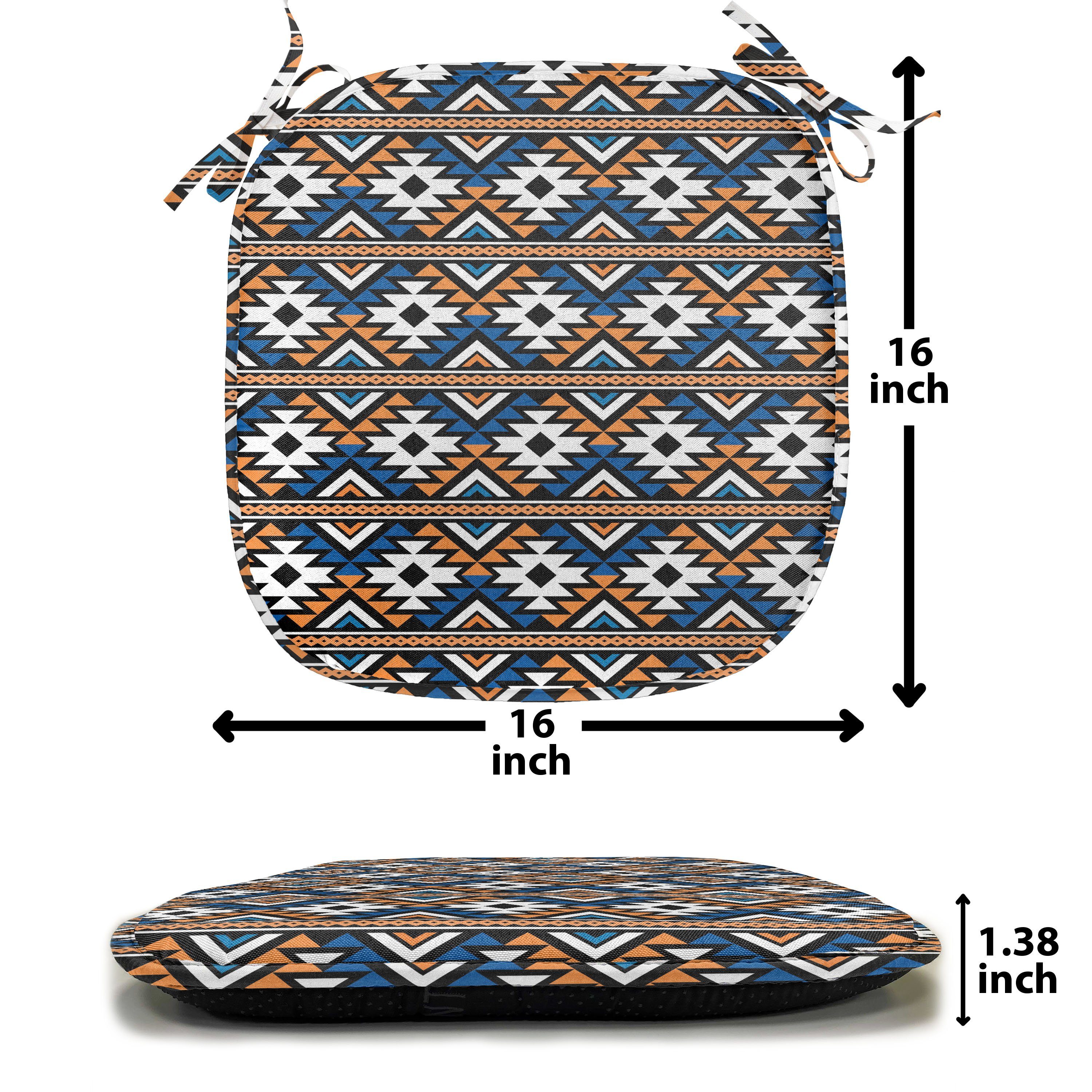 Riemen Muster mit Abakuhaus Dekoratives Küchensitze, für Kissen geometrische Boho Stuhlkissen wasserfestes
