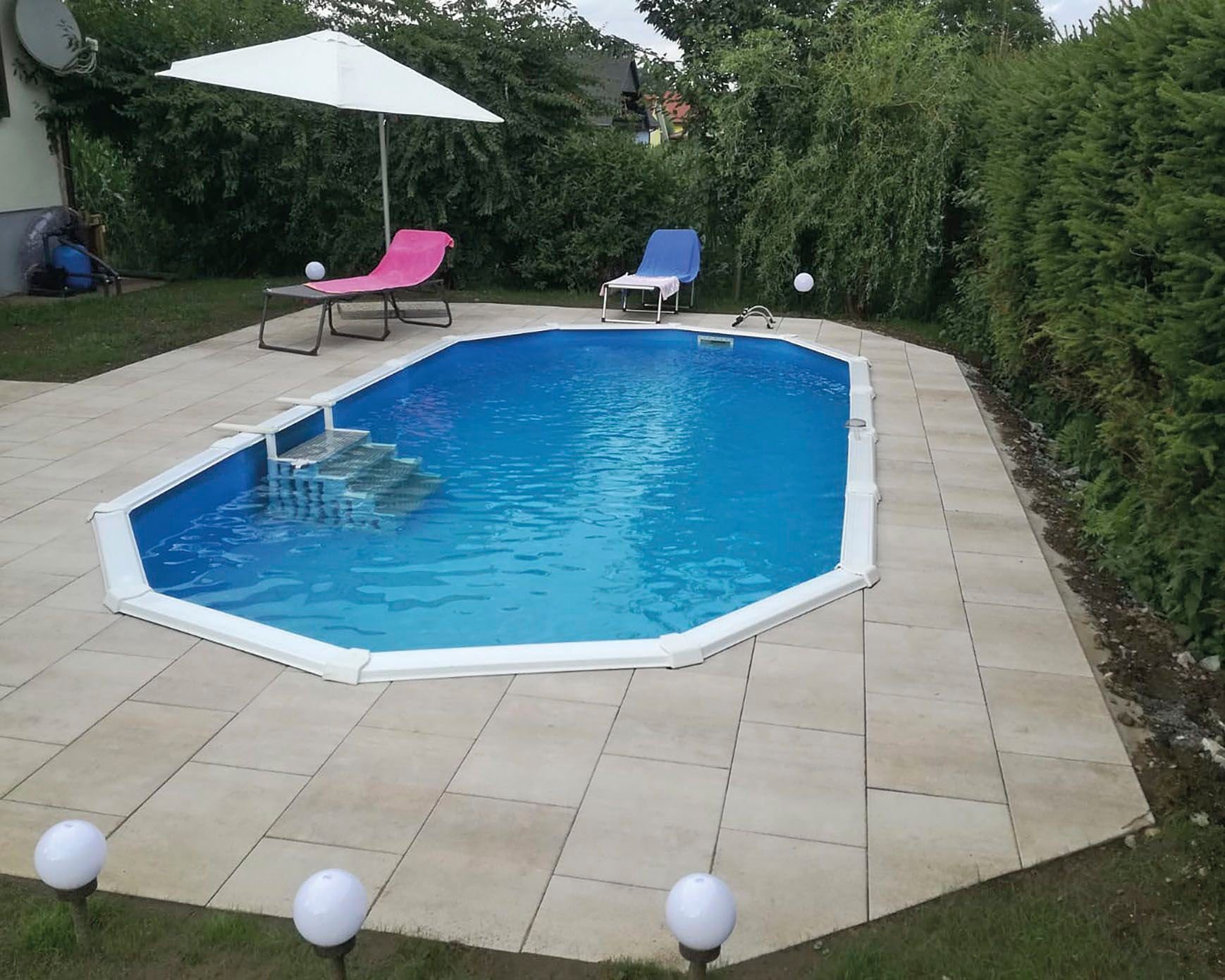 KWAD Poolwandisolierung Pool Protector T60, (32-St), für Ovalformbecken der Größe 920x460x132 cm