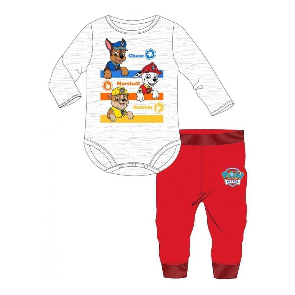 PAW PATROL Shirt & Hose Baby-Set für Jungen – Body und Hose Motiv PAW Patrol "Chase, Marshall, (Set, 2-tlg)