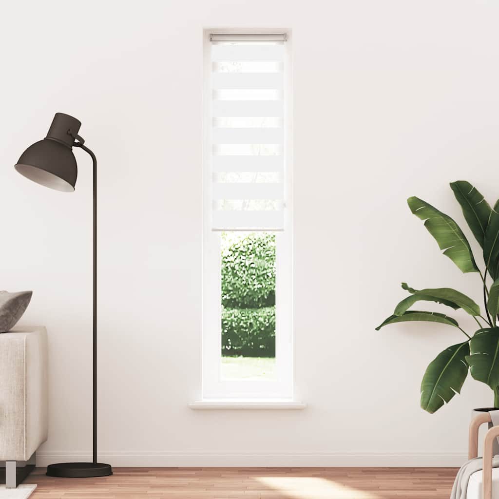 Rollo Doppelrollo Weiß 50x200 cm Stoffbreite 45,9 cm Polyester, vidaXL günstig online kaufen