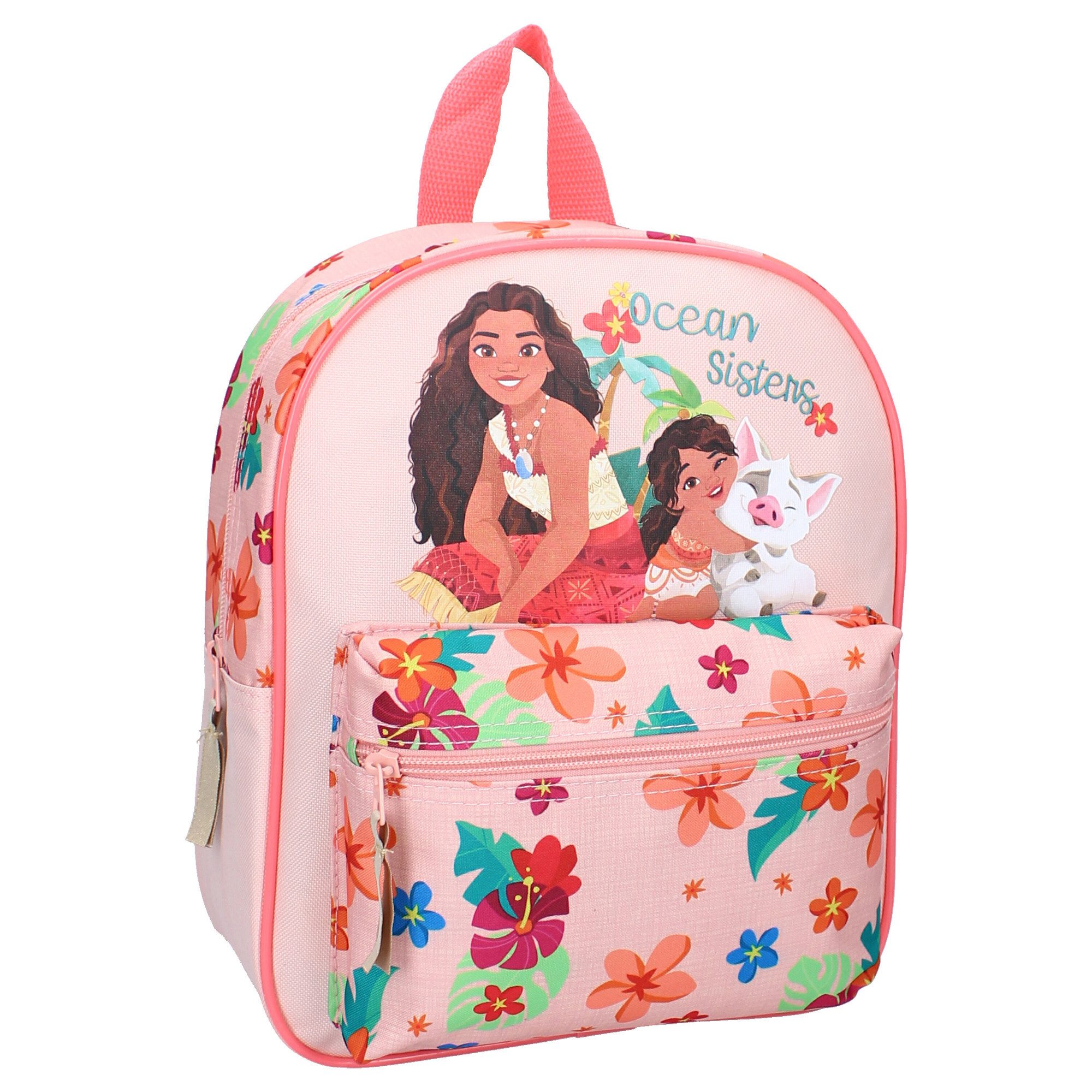 Disney Vaiana Kinderrucksack Kinder – Ocean Sisters Edition, Geräumiges Hauptfach & Vordertasche