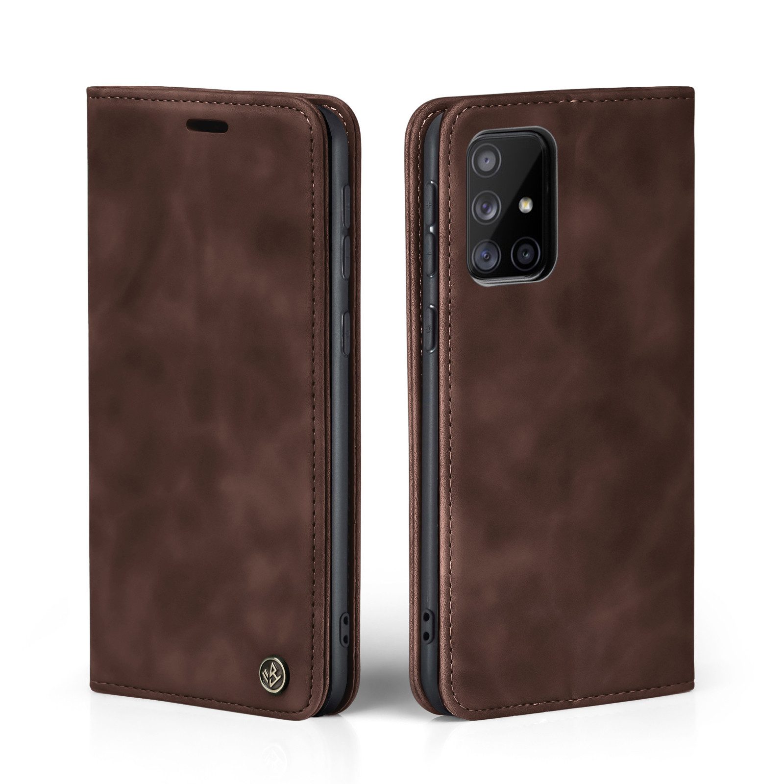 Tec-Expert Handyhülle Tasche Hülle für Samsung Galaxy A51 6.5 Zoll, 6.5, Cover Klapphülle Case mit Kartenfach Fliphülle aufstellbar
