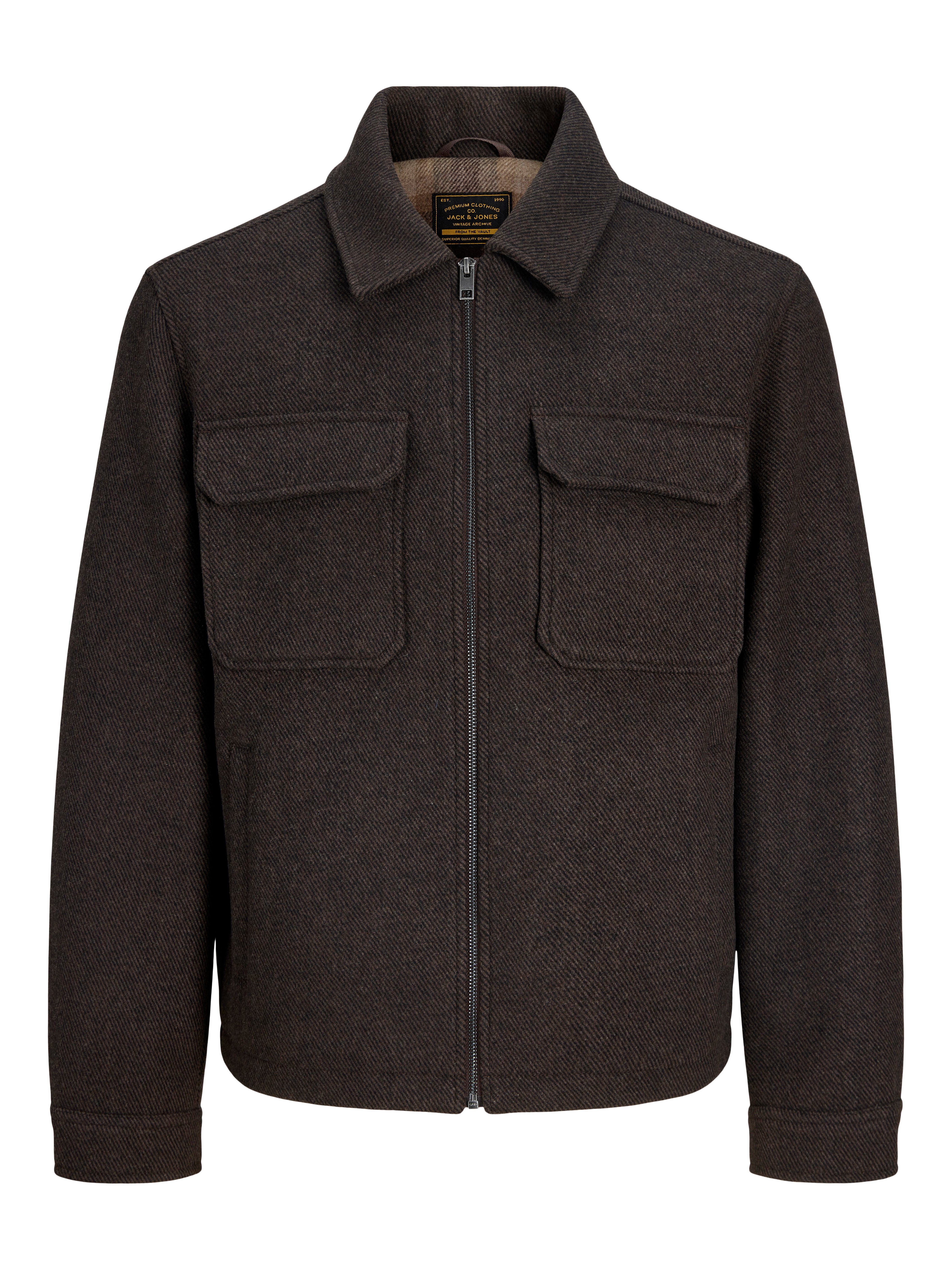 Jack & Jones Blouson JPRBLUWAKEFIELD WOOL BLEND JACKET SN Materialmix, mit Wollanteil