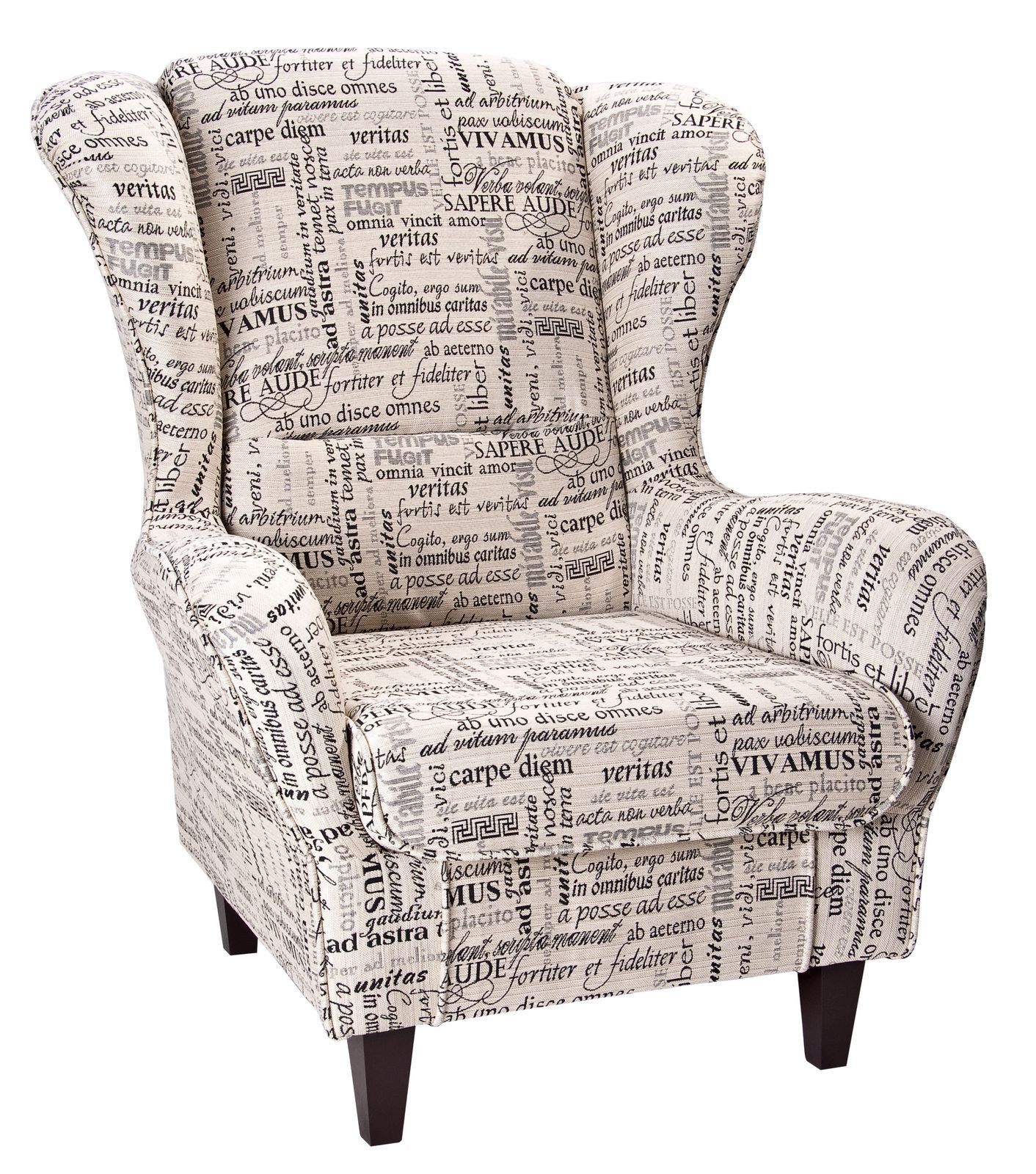 Supellex Ohrensessel Sofia Relaxsessel mit Hocker – Carpe Diem Beige