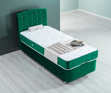Villa Möbel Polsterbett LANFE (Bett, Bett), Bettkasten mit XXL Stauraum & Gasdruckfedern für einfache Handhabung