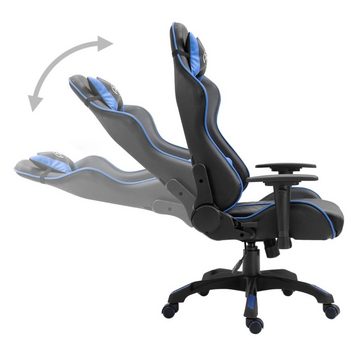 vidaXL Bürostuhl Gaming-Stuhl Blau Kunstleder