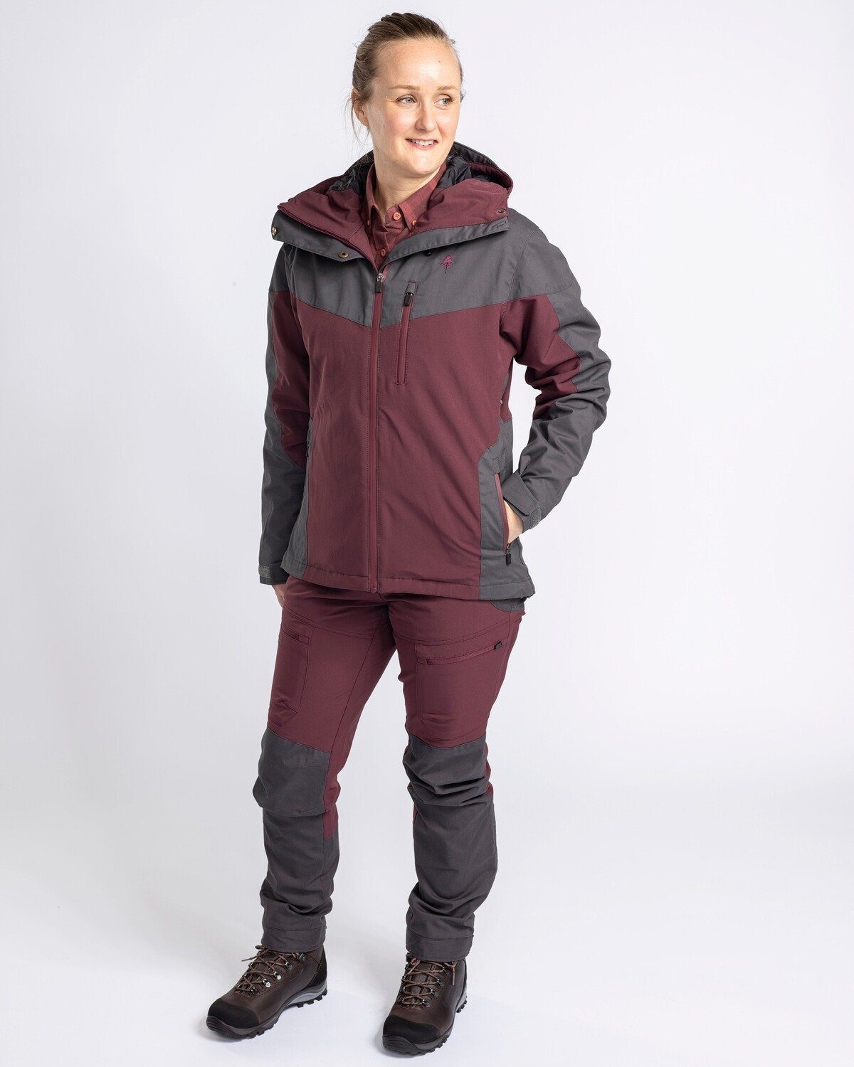 Plum/Anthra Damen Earth Hybrid Jacke Outdoorjacke Extreme Pinewood Finnveden