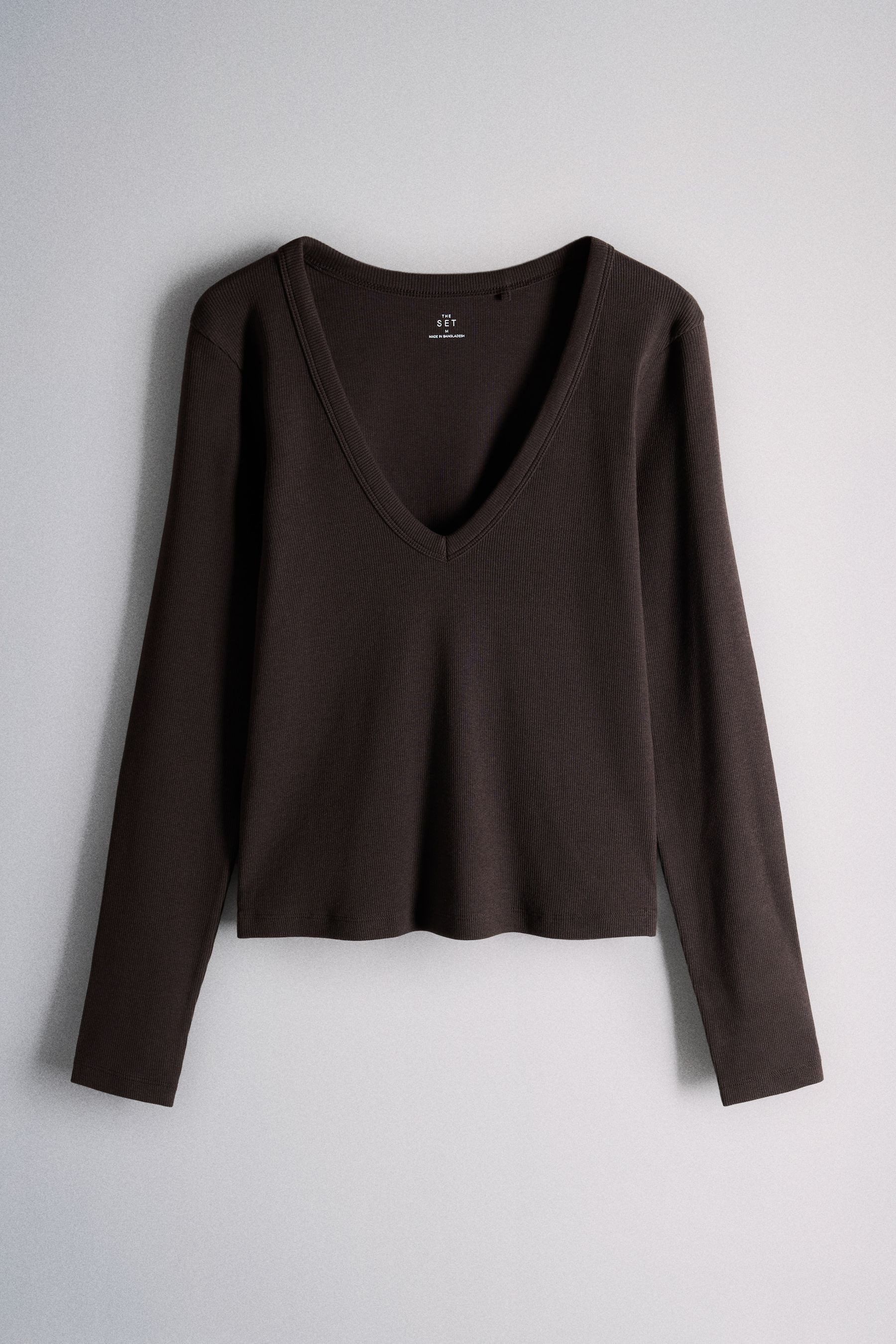 The Set Langarmshirt The Set gerippte Langarmshirts, 3er-Pack (3-tlg) – Bild 2 von 5