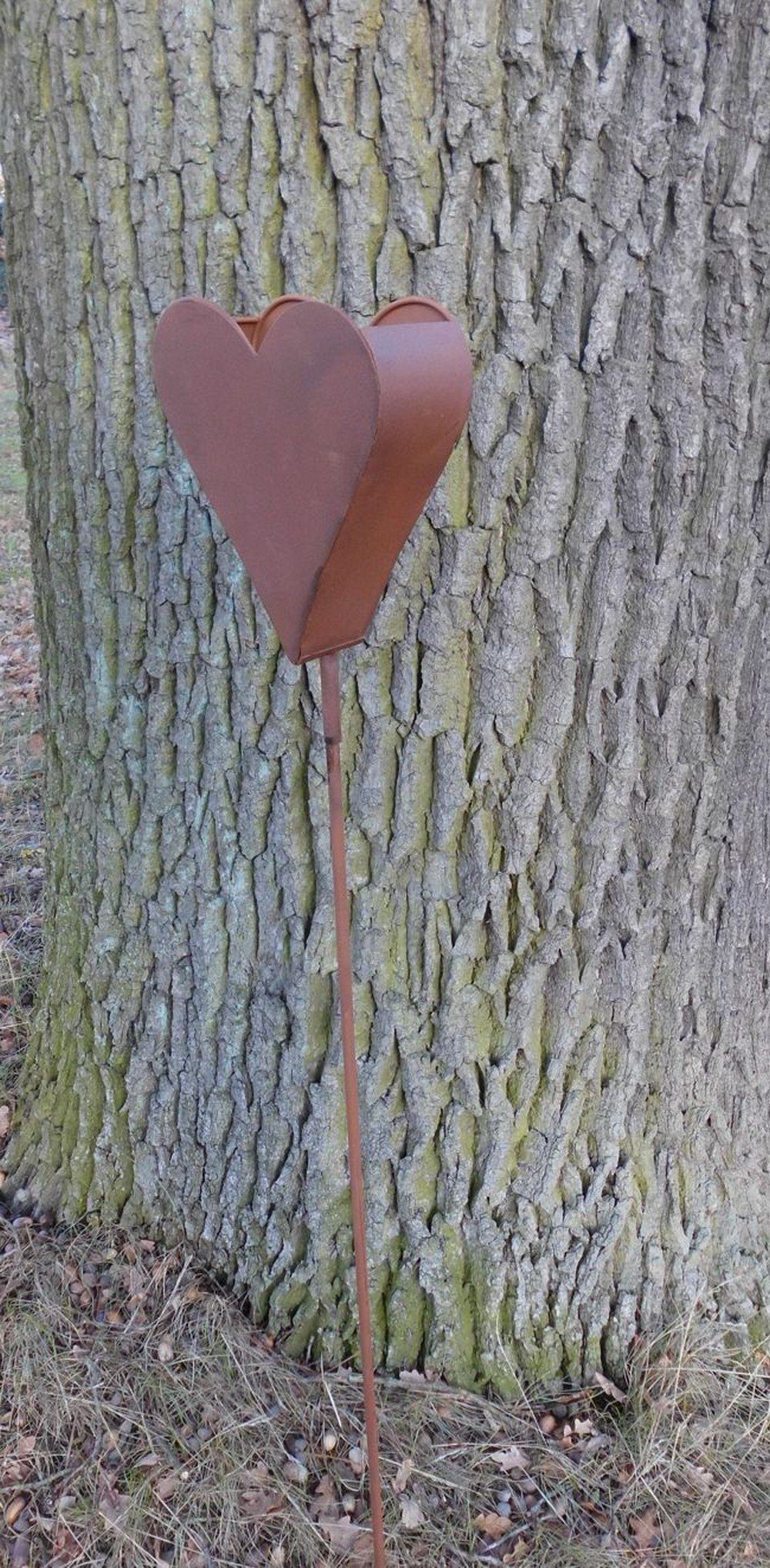 Deko-Impression Gartenstecker Herz am Stab Gartenstab Gartenstecker Pflanzt günstig online kaufen