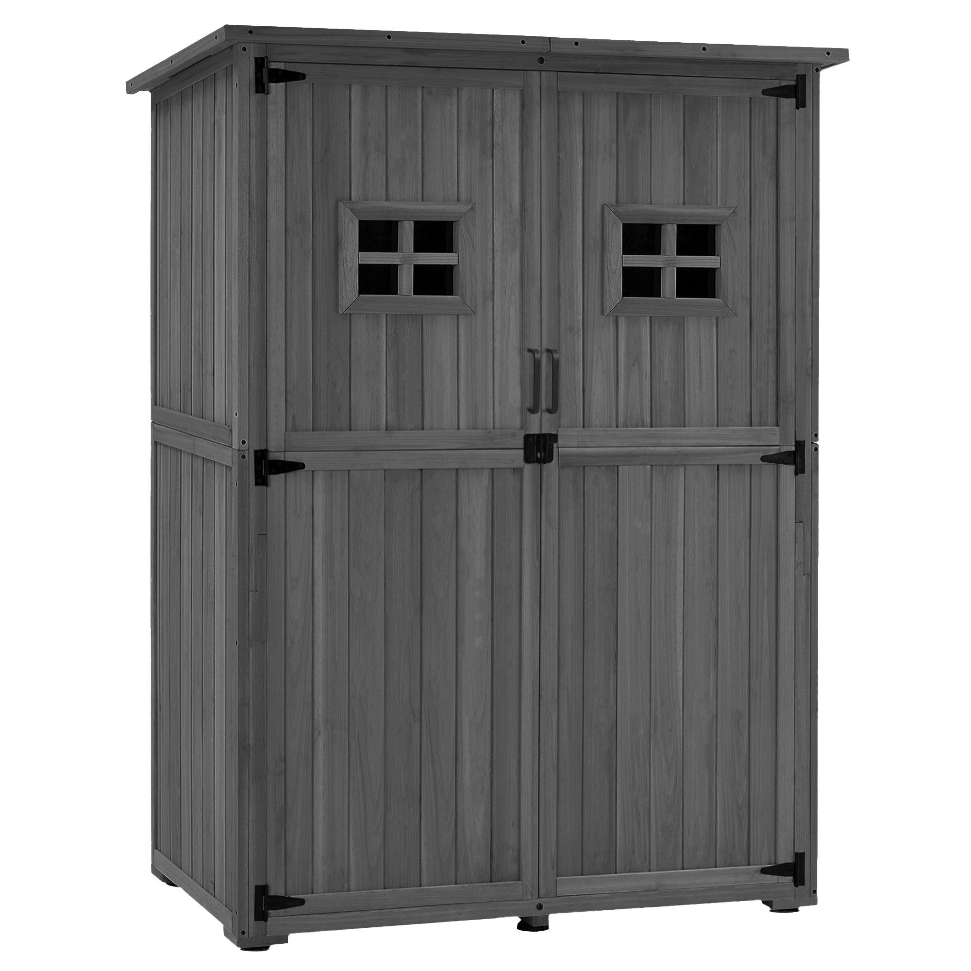 MCombo Gerätehaus M MCombo Gartenhaus Holz Wetterfest, 59×127×168 cm, 0912-F