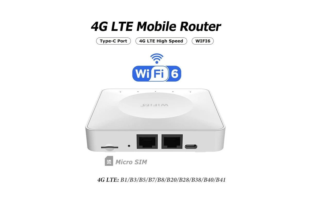Athlix 4G LTE Router WiFi 6 SIM-Karten-Modem mobiler WLAN-Router 4G/LTE-Router, bis zu 300 Mbit/s & 10 gleichzeitige Geräte