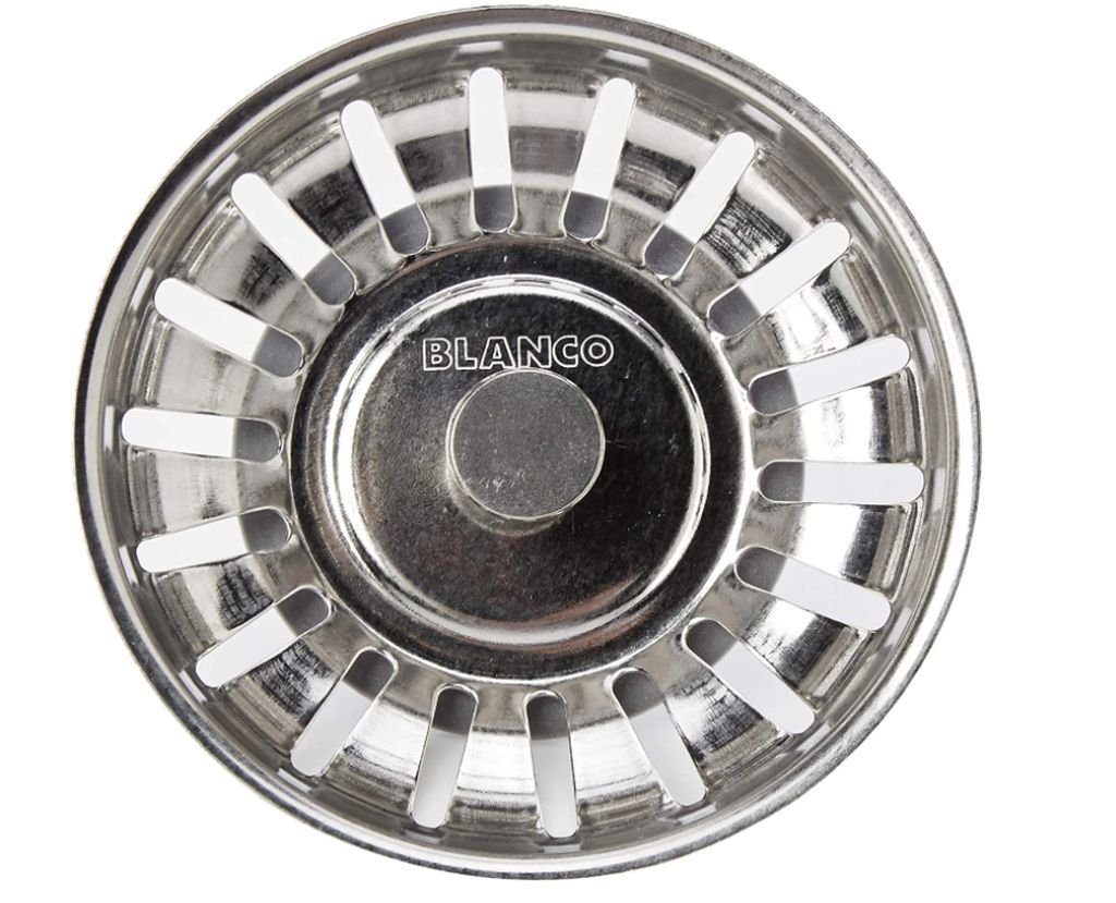 Blanco Siebventil Siebkörbchen 3,5 Zoll (80mm), Edelstahl-Siebkorb für Küchenspülen
