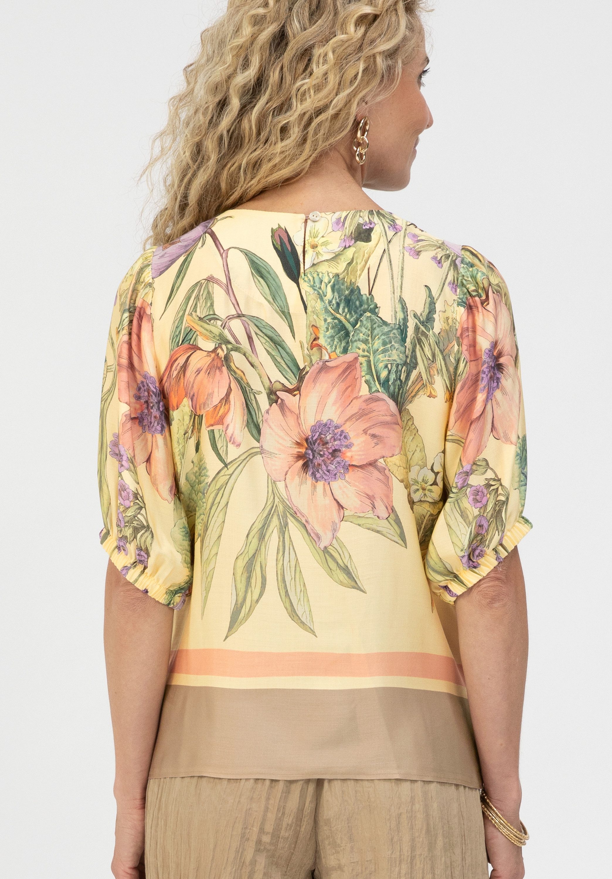 bianca Druckbluse ARWEN kleine seitliche Schlitze – Bild 3 von 5