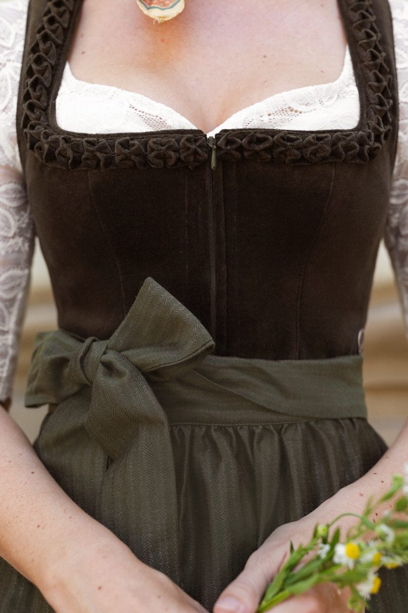 MarJo Dirndl Samt Dirndl 2tlg. - EMMERING - olive günstig online kaufen