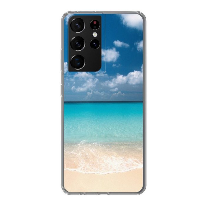 MuchoWow Handyhülle Sommer - Strand - Curaçao Phone Case Handyhülle Samsung Galaxy S21 Ultra Silikon Schutzhülle