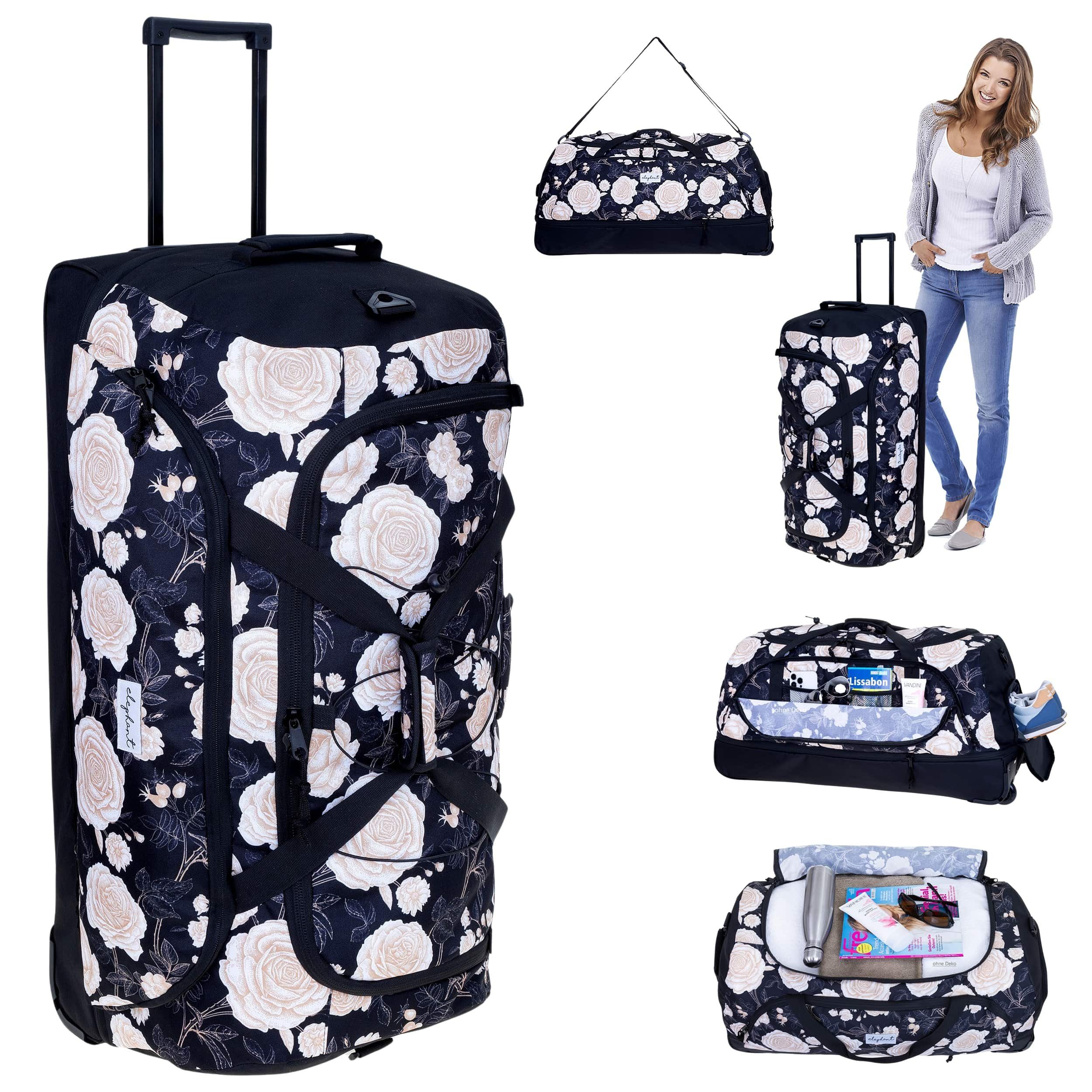 ELEPHANT Weichgepäck-Trolley Cruiser Trolley 100-135 L Reisetasche Travel Flower, Damen Tasche Softcase Gepäck Reise Urlaub Trolly