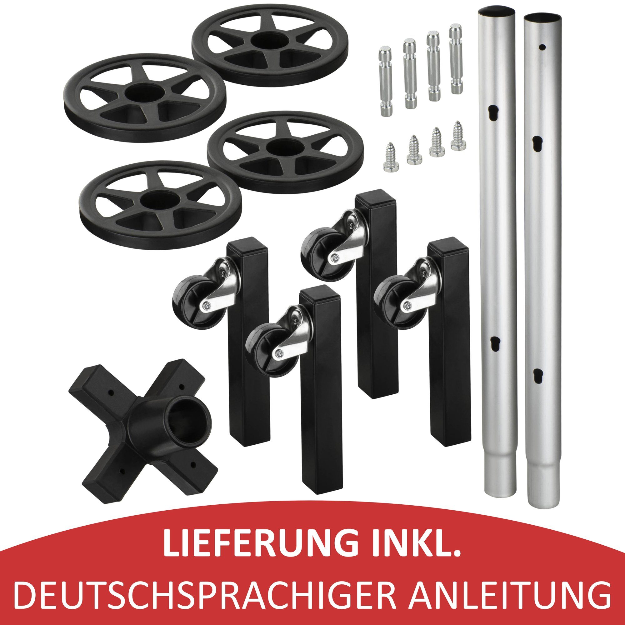 bonsport Rim Tree for 4 Car Tires incl. 8-Piece Set of Tire Markers