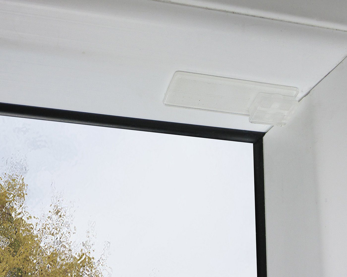 nodeko Klebe-Plissee 4 Stück transparente Klebehalter für Plisseesystem Decomatic®, Kleben, nur für Plisseesystem Decomatic® verwendbar