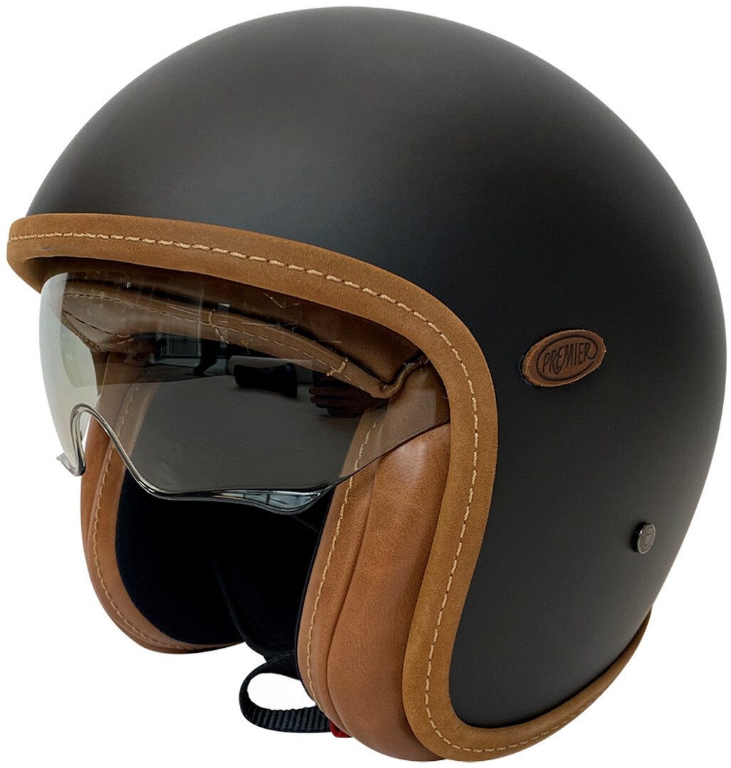 Premier Motorradhelm Vintage Platinum U9 BM Jethelm, Sonnenvisier