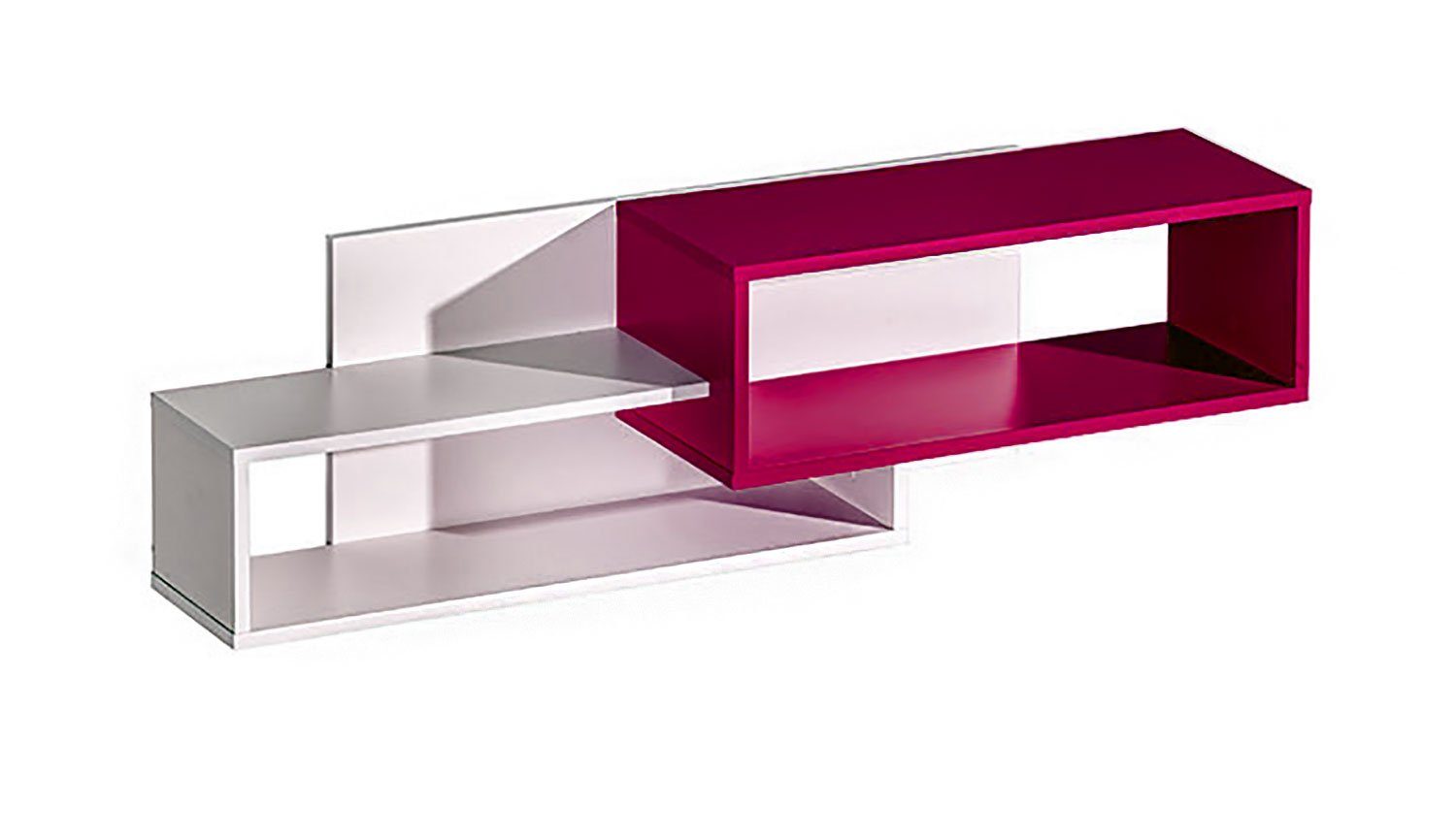 Regalfächern Farbapplikation pink 120cm Wandregal mit Feldmann-Wohnen wählbar weiß Trafiko, 2