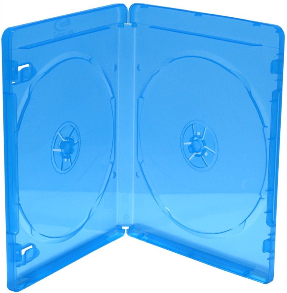 Mediarange DVD-Hülle 50 Blu-ray Hüllen 2er Box 11 mm für je 2 BD / CD / DVD blau