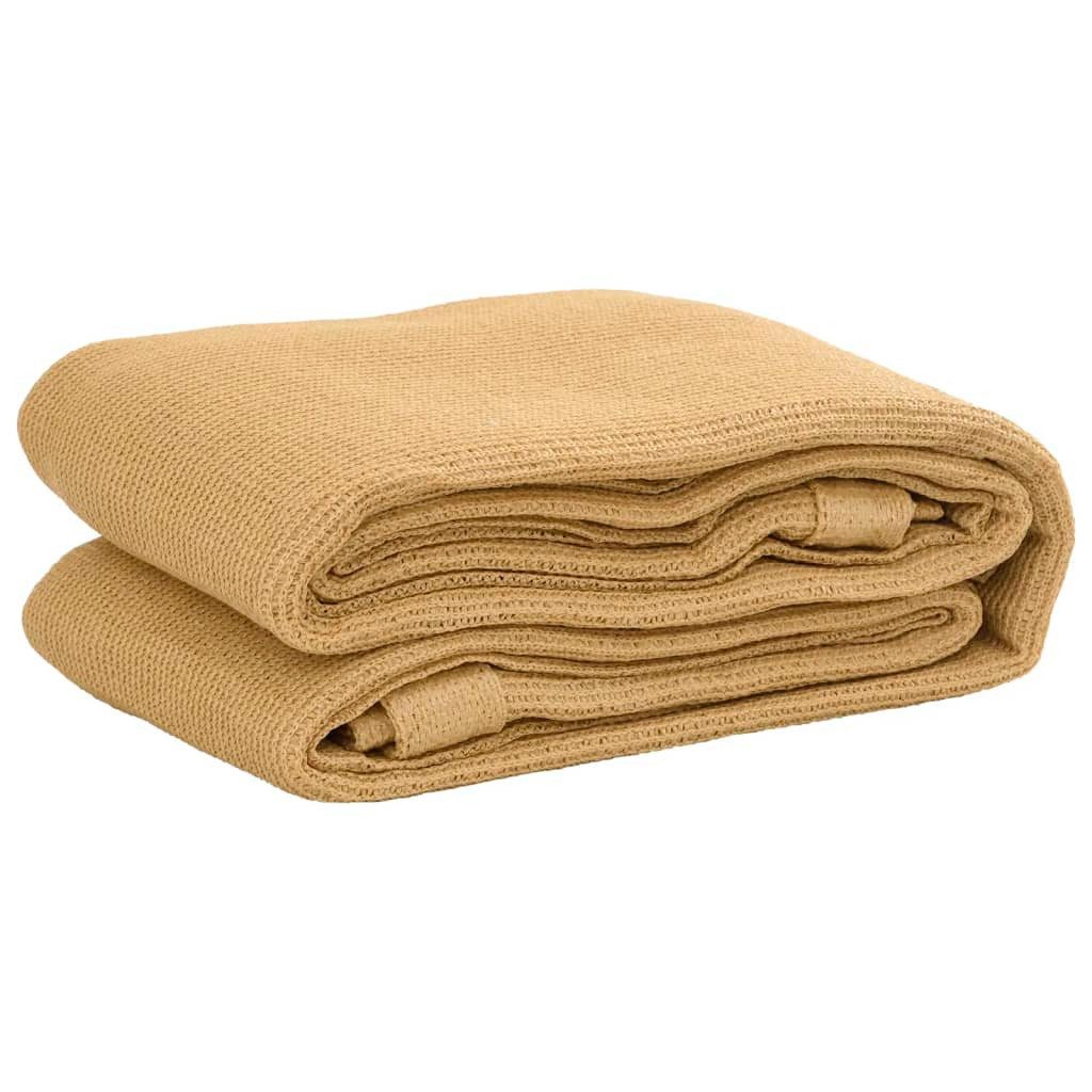vidaXL Zeltteppiche 400 x 700 cm Zeltteppich Sandfarbe 400x700 cm HDPE, Höhe: 0 mm