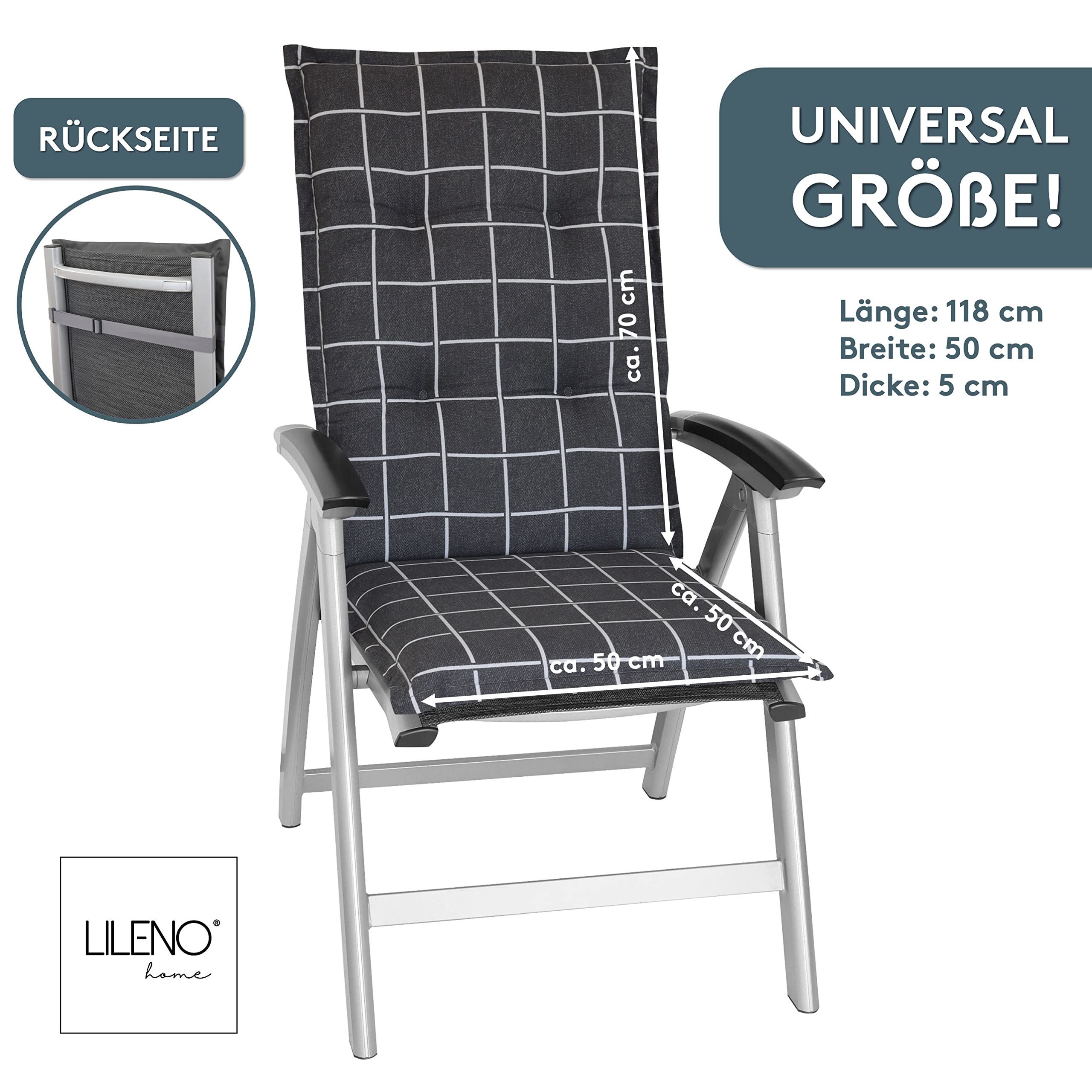 LILENO HOME Hochlehnerauflage Gartenstuhl Auflage, bequeme günstig online kaufen