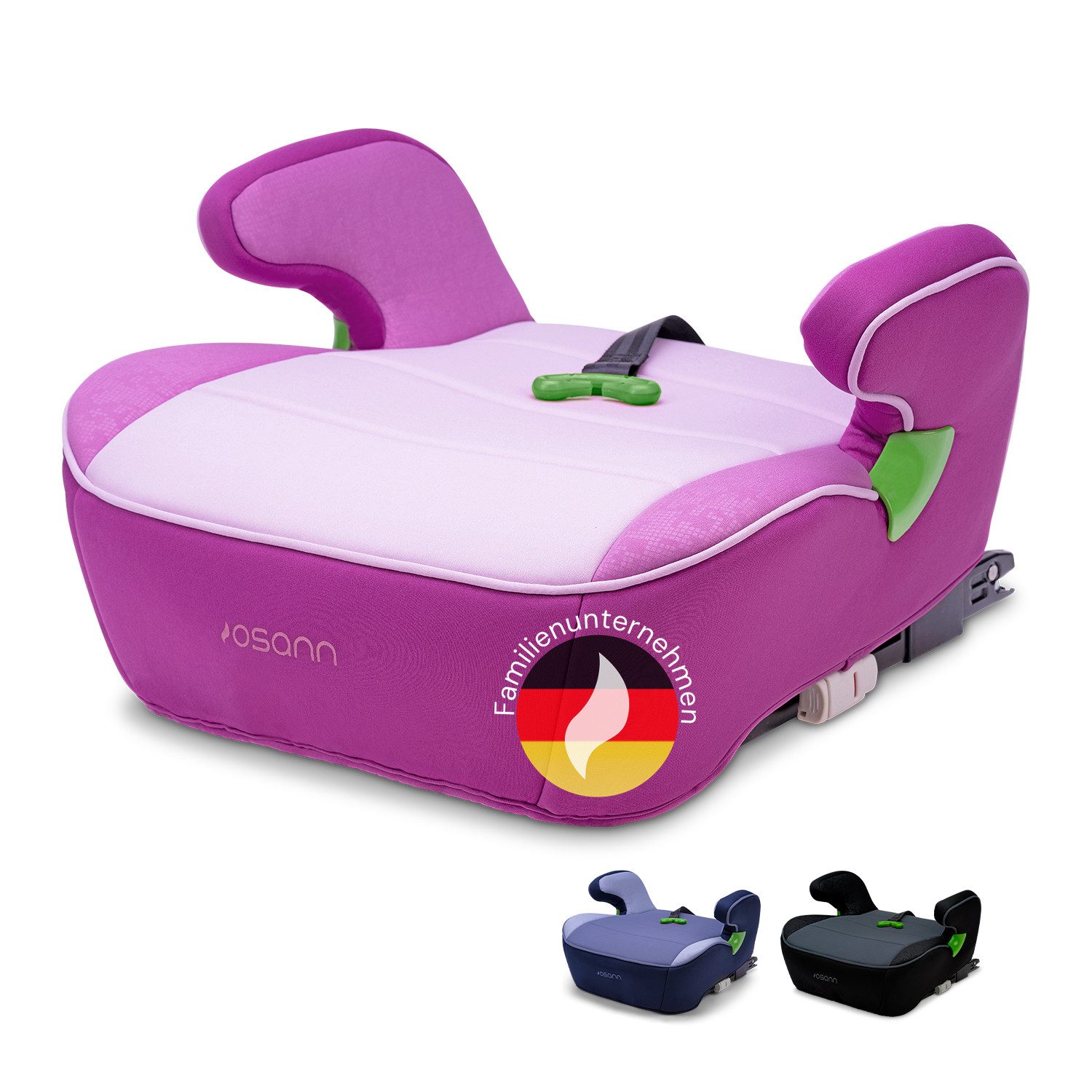 Osann Kindersitzerhöhung Junior Isofix Gurtfix i-Size, ab: 7 Jahren, bis: 12 Jahre, ab: 126 cm, bis: 150 cm, Sitzerhöhung Auto Kinder mit Isofix ab 126cm, Sitzschale, Booster