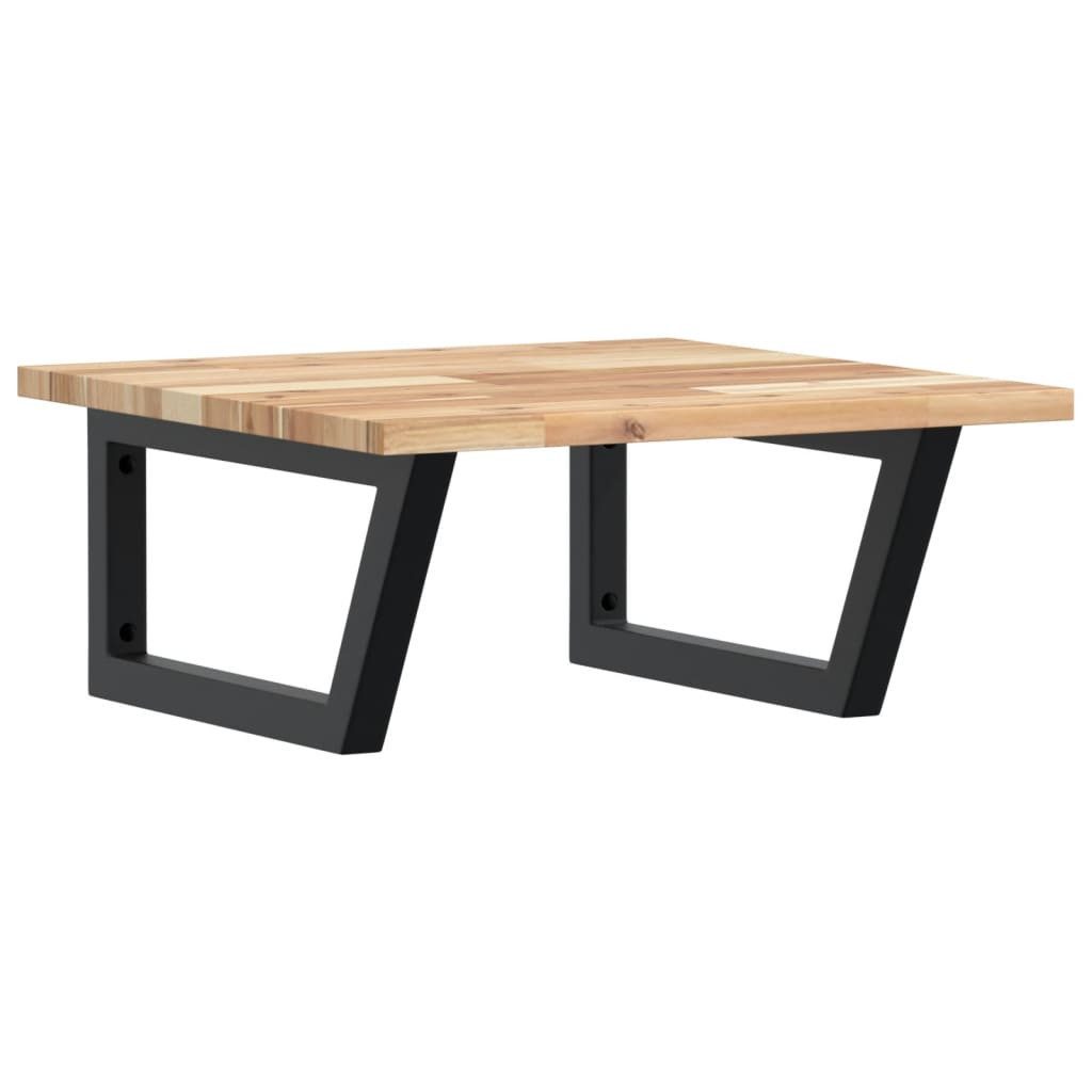 furnicato Waschbecken Waschbeckenregal Wandmontage Stahl und Massivholz (1-St)