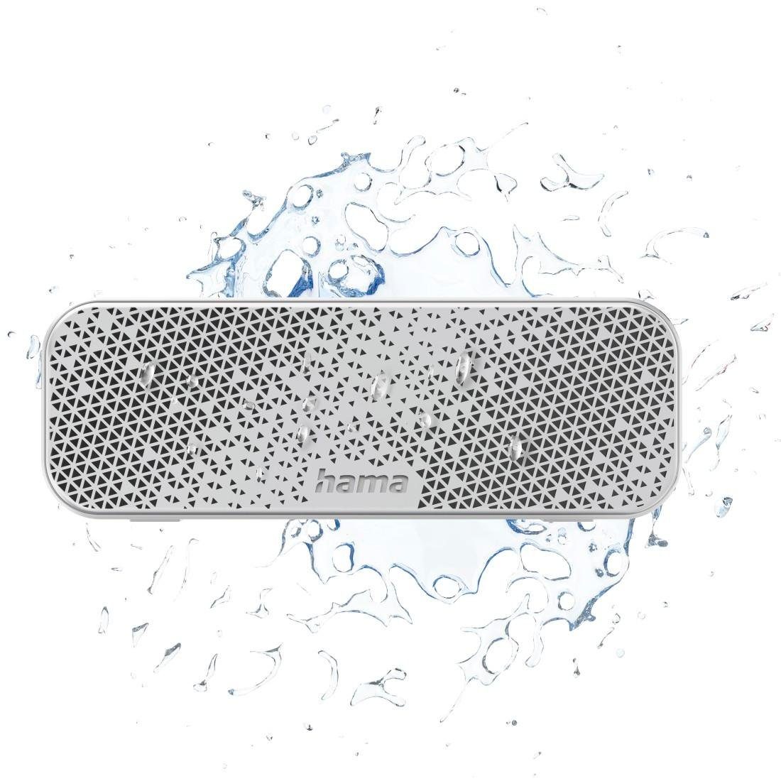 Hama Tragbare Bluetooth Bluetooth-Lautsprecher mit (Outdoor-Musikbox 8 Box, W, Karabiner) weiß spritzwassergeschützt IPX4