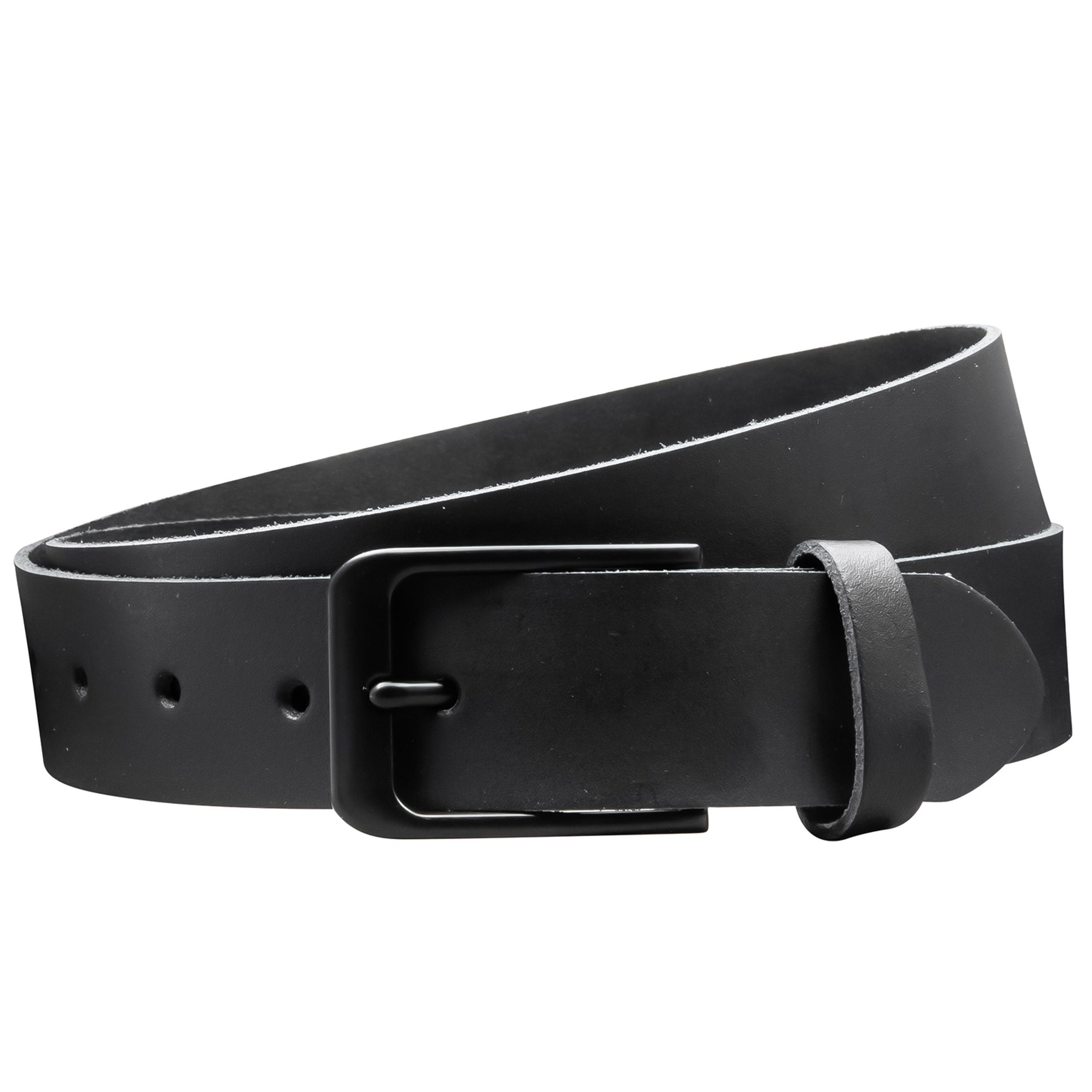COLOGNEBELT Ledergürtel OM412-SL-Schwarz MADE IN GERMANY, Schwarz Kürzbar, günstig online kaufen