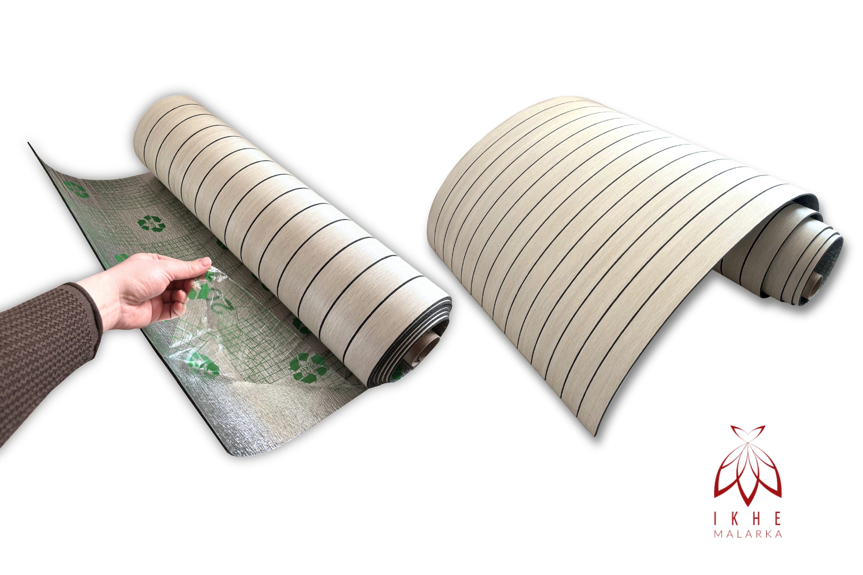 IKHEMalarka Wandpaneel Selbstklebende Flexible Schaum-Wandverkleidung 1,8 m², BxL: 60x300 cm, 1,8 qm, (1 Rolle = 1,8 m², 300x60cm) Schall- und wärmeisolierend, stoßfest, leicht zu reinige. 300x60cm