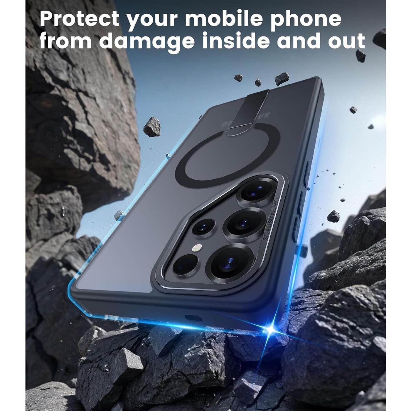 CoolGadget Handyhülle für Samsung Galaxy S24 Plus / S25 Plus 6,7 Zoll, TPU Schutz Hülle Metall Ständer aufklappbar Hülle für Magsafe Zubehör – Bild 5 von 5