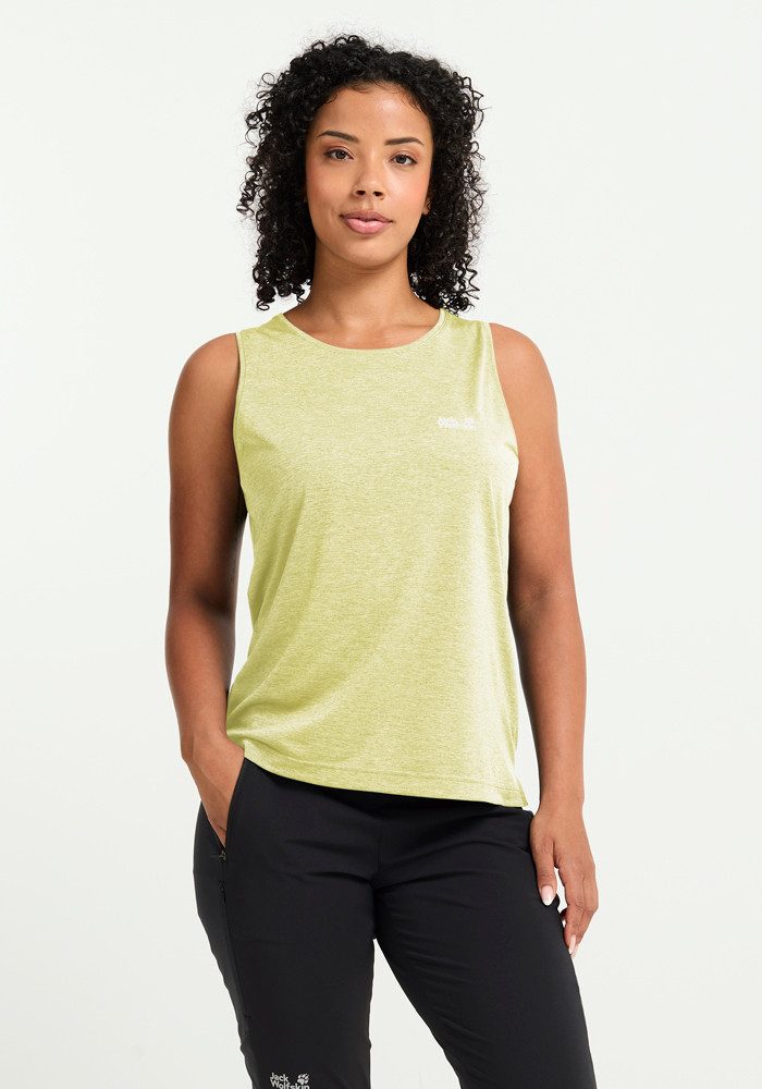 Jack Wolfskin Tanktop WILDTRAIL TANK TOP W sportlicher Stil, ohne Verschluss, mit Rundhalsausschnitt
